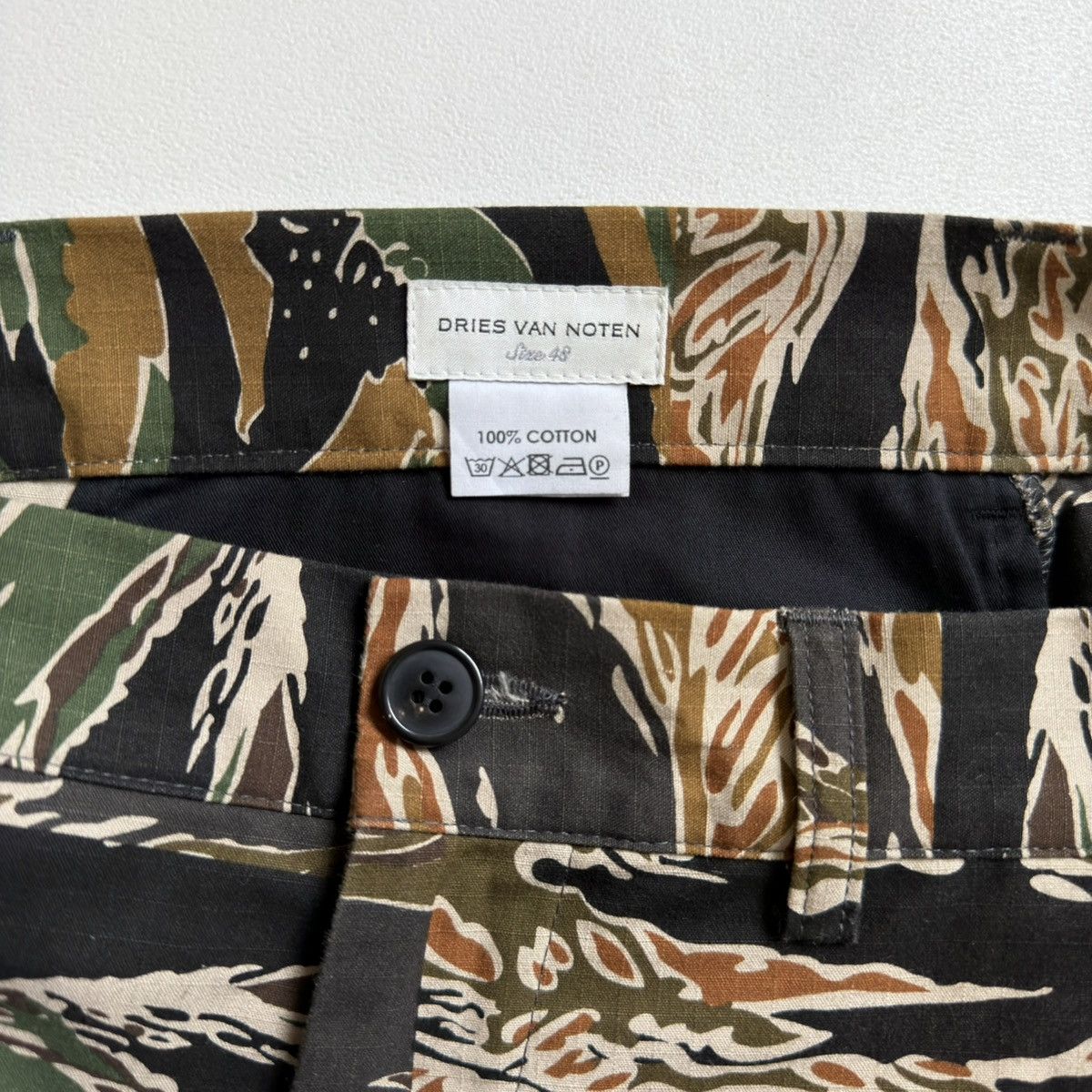 Dries Van Noten S/S 20 Patchwork Tiger Camo Print Pants Size US 32 / EU 48 - 4 Thumbnail