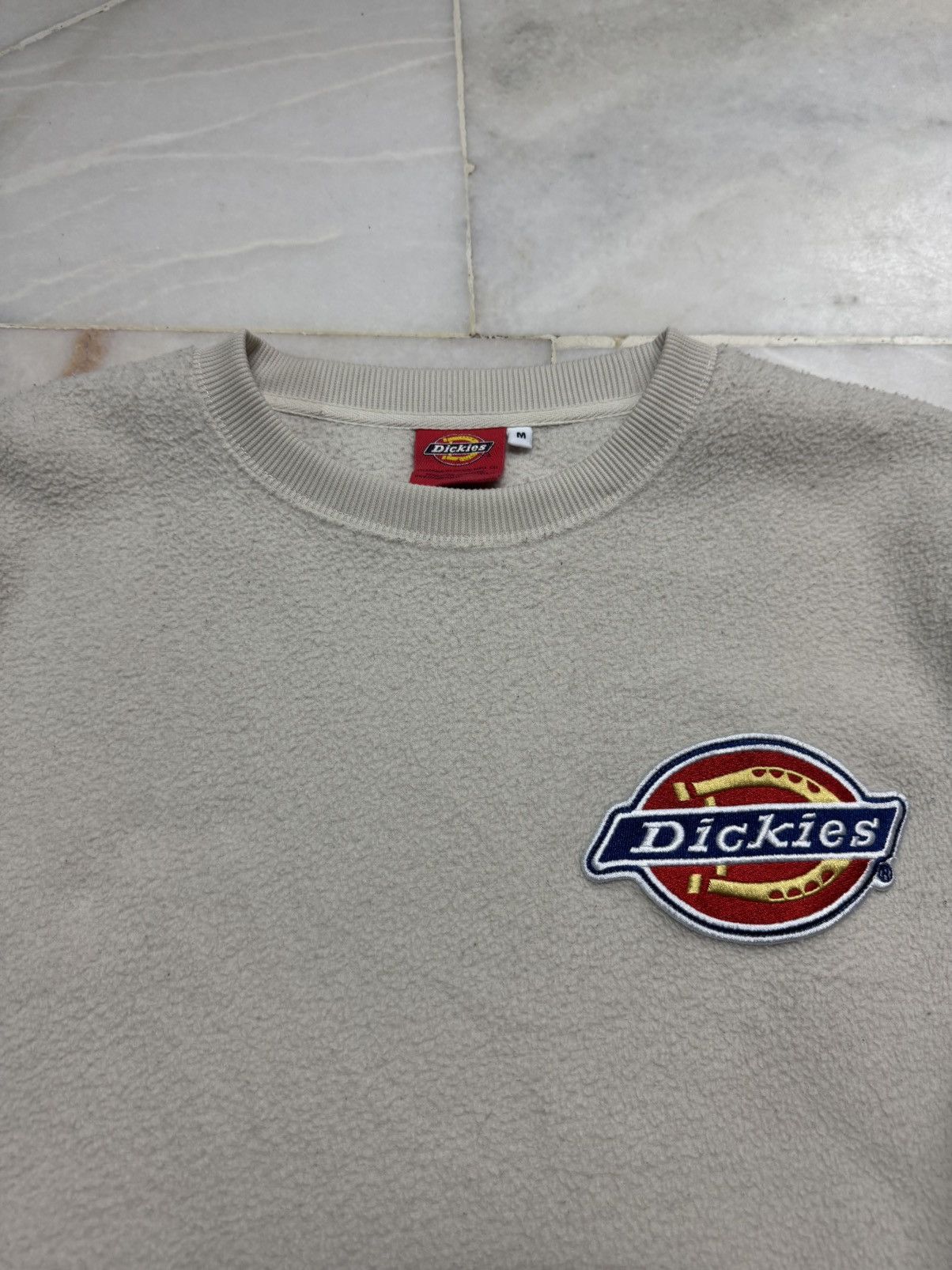 Dickies VINTAGE Y2K DICKIES SHERPA SWEATSHIRT PATCHER CREAM Size US M / EU 48-50 / 2 - 3 Thumbnail