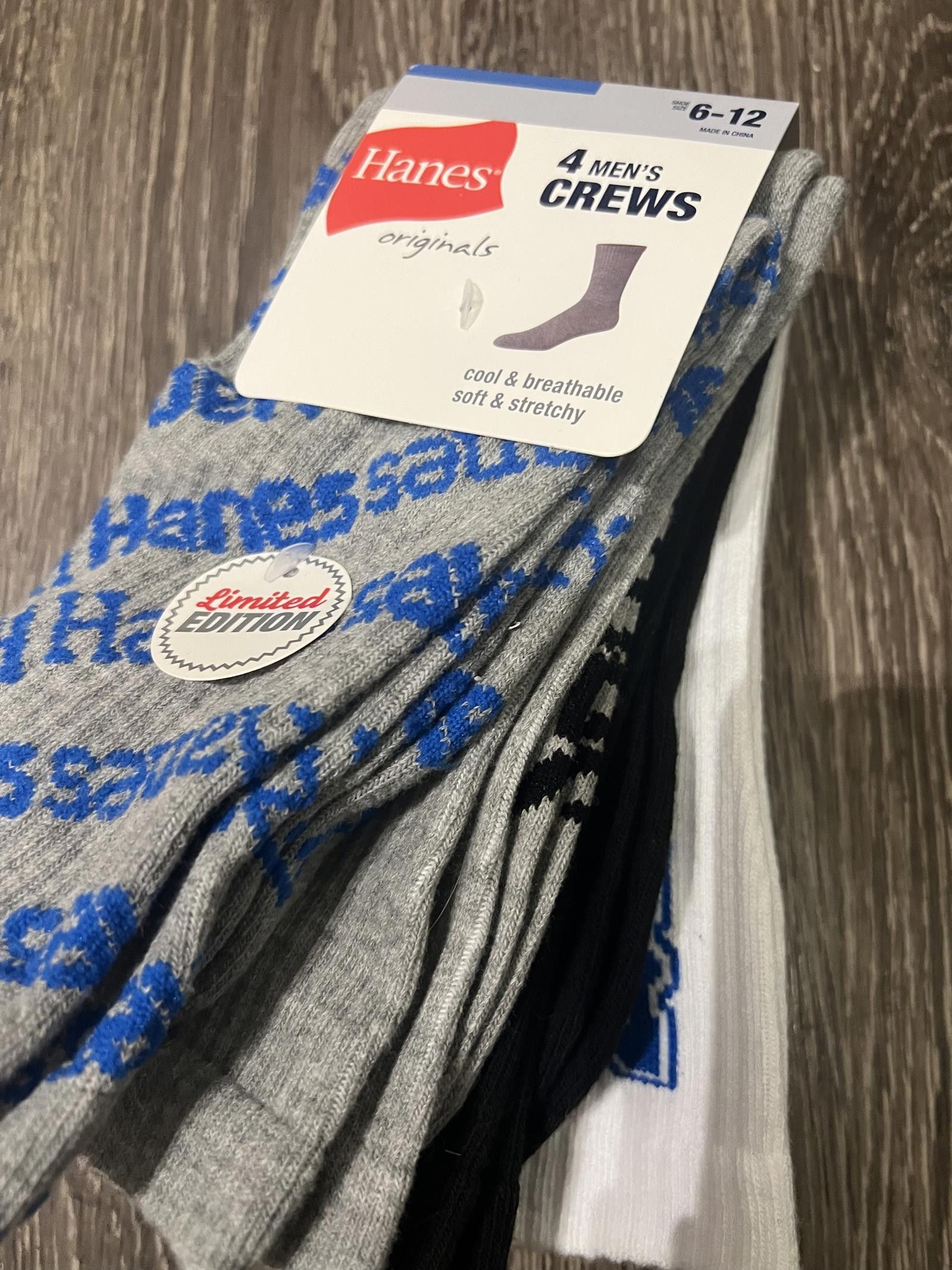 Hanes Hanes 4 Pack Men's Crew Socks Size ONE SIZE - 2 Thumbnail
