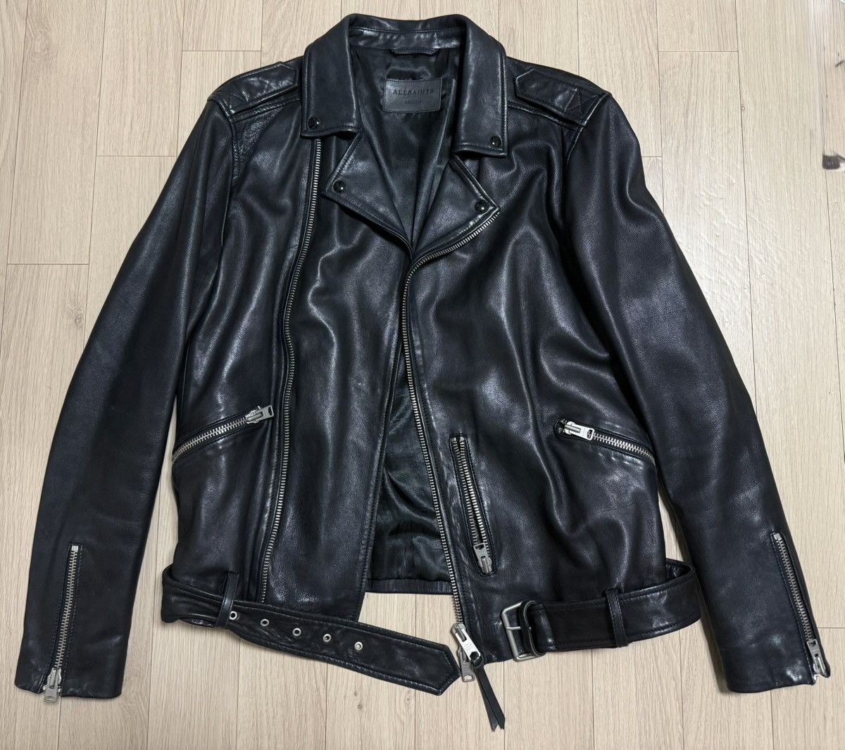 Allsaints AllSaints Kaho Lambskin Biker Jacket M Size US M / EU 48-50 / 2 - 1 Thumbnail