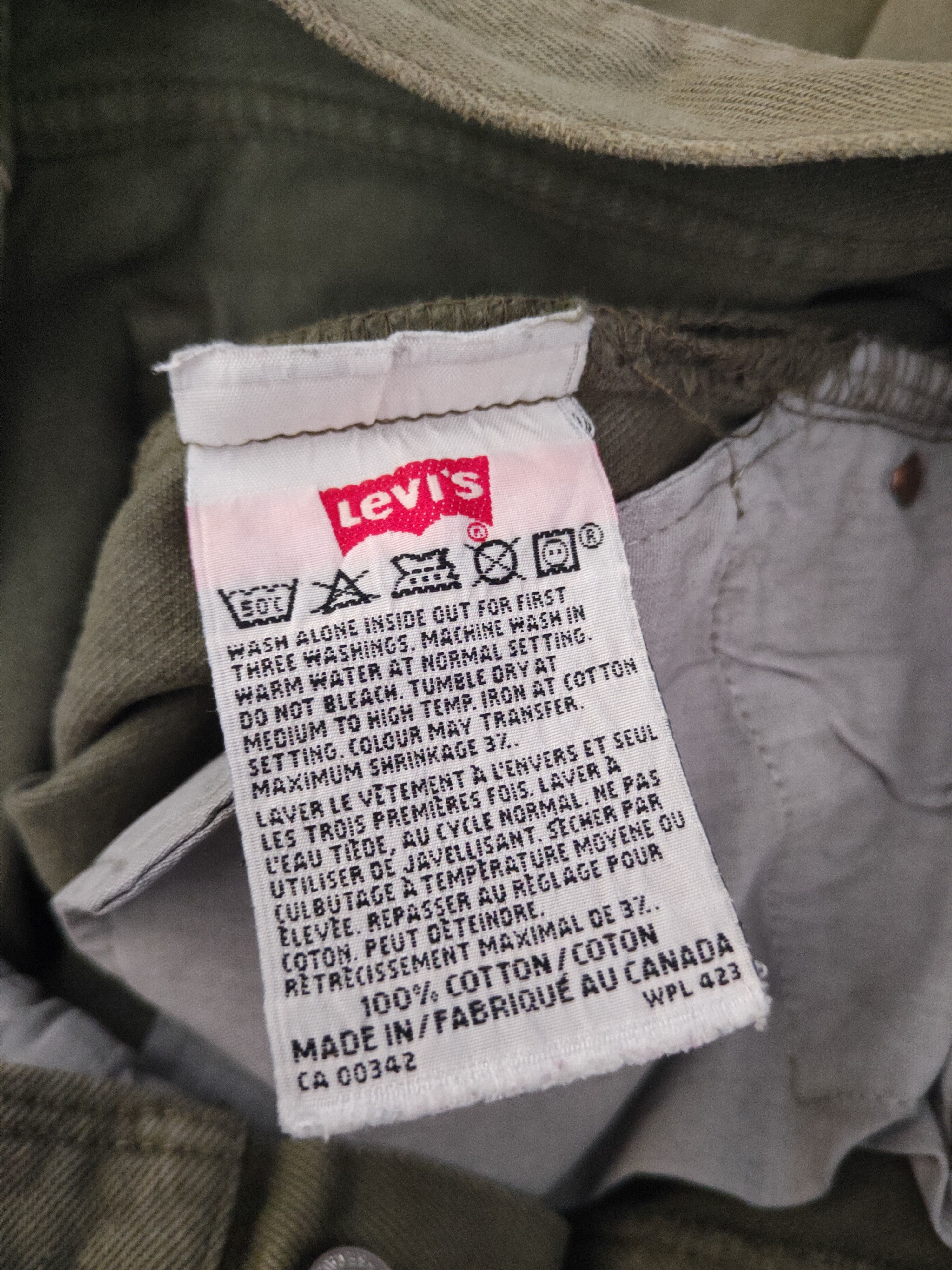 Levi's 501 Levi's Olive vintage Denim Jeans #S2836 Size US 27 - 15 Thumbnail