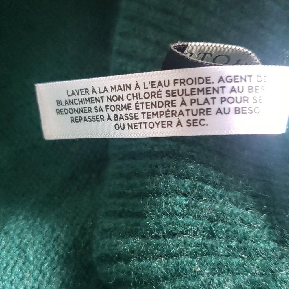 Designer CT1963 Talbots Green Cashmere Wrap Ruffled Edges One Size Size ONE SIZE - 6 Thumbnail