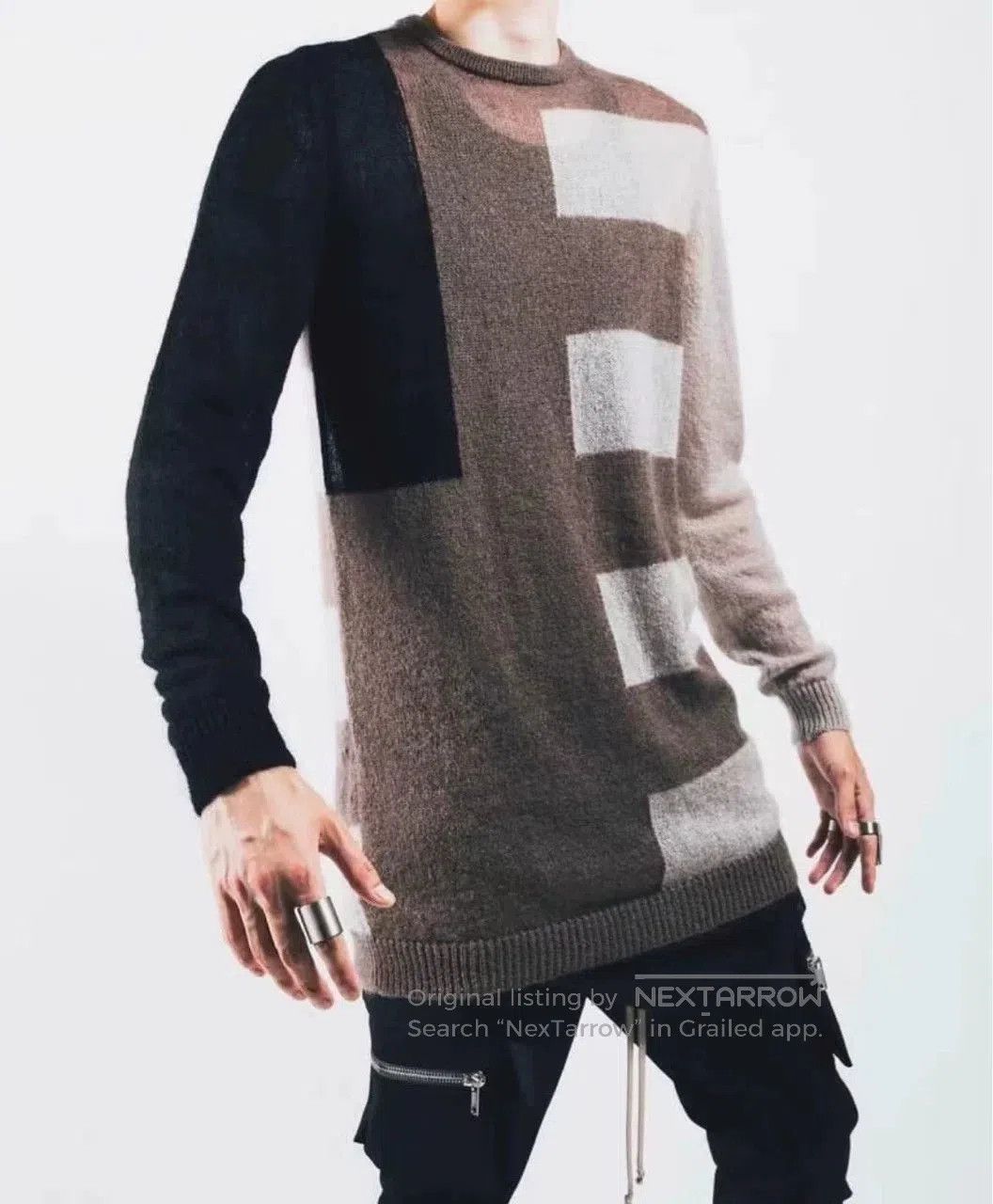 Rick Owens Rick Owens 22FW Striped Cashmere Sweater. Size US M / EU 48-50 / 2 - 6 Thumbnail