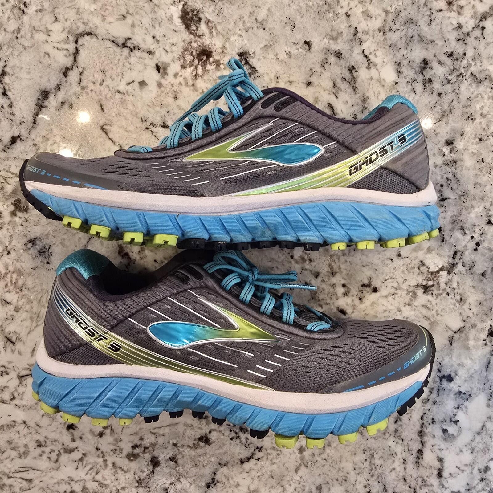 Brooks Brooks Ghost 9 Gray Turquoise Running Shoes Womens Size 6.5 Size US 6.5 / IT 36.5 - 2 Thumbnail