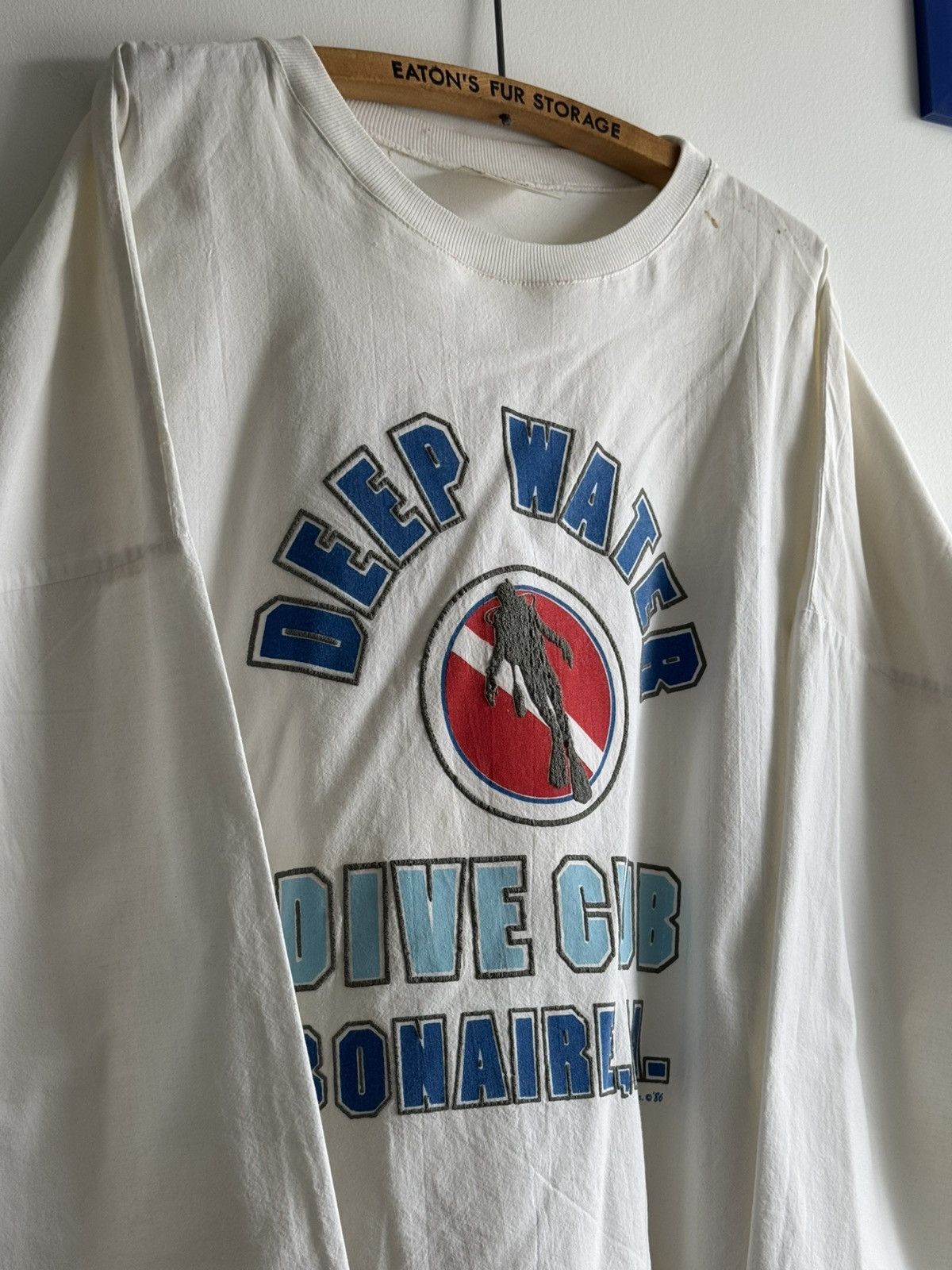 Vintage Vintage 80s 1989 Deep Water Dive Club Bonaire NA Sweater Size US XL / EU 56 / 4 - 2 Thumbnail