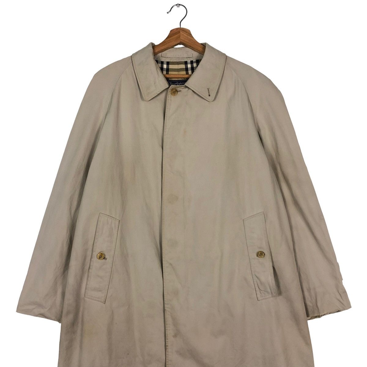 Burberry 🔥VINTAGE BURBERRYS MADE IN ENGLAND LONG JACKET NOVA CHECK Size US M / EU 48-50 / 2 - 5 Thumbnail