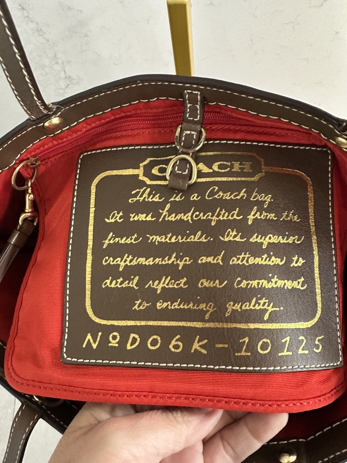 Coach The Coach City Tote Signature Canvas in Brown and Red Size ONE SIZE - 4 Thumbnail