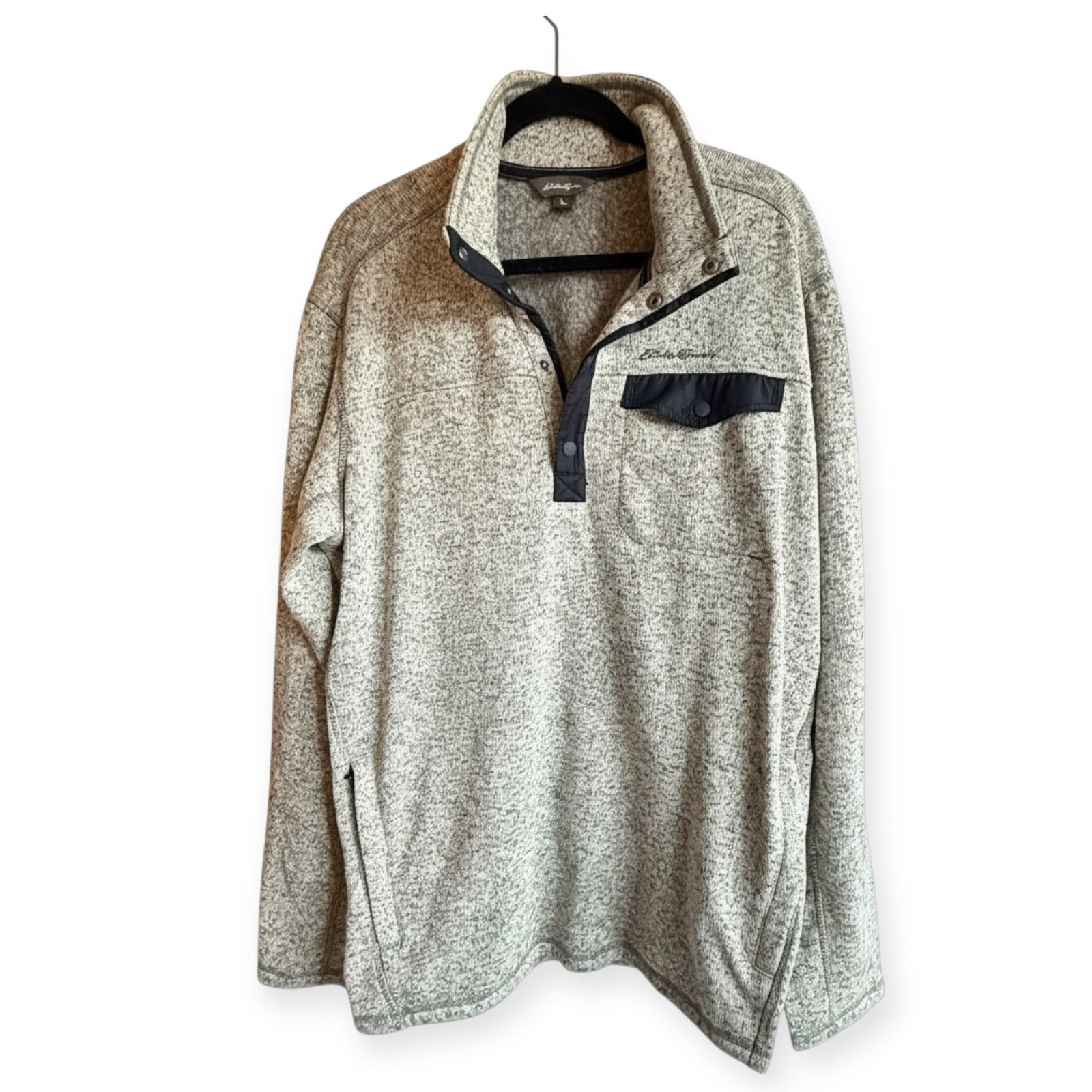 Eddie Bauer Eddie Bauer Gray Pullover Snap Neck Mens Tall XL TXL Size US XL / EU 56 / 4 - 2 Thumbnail