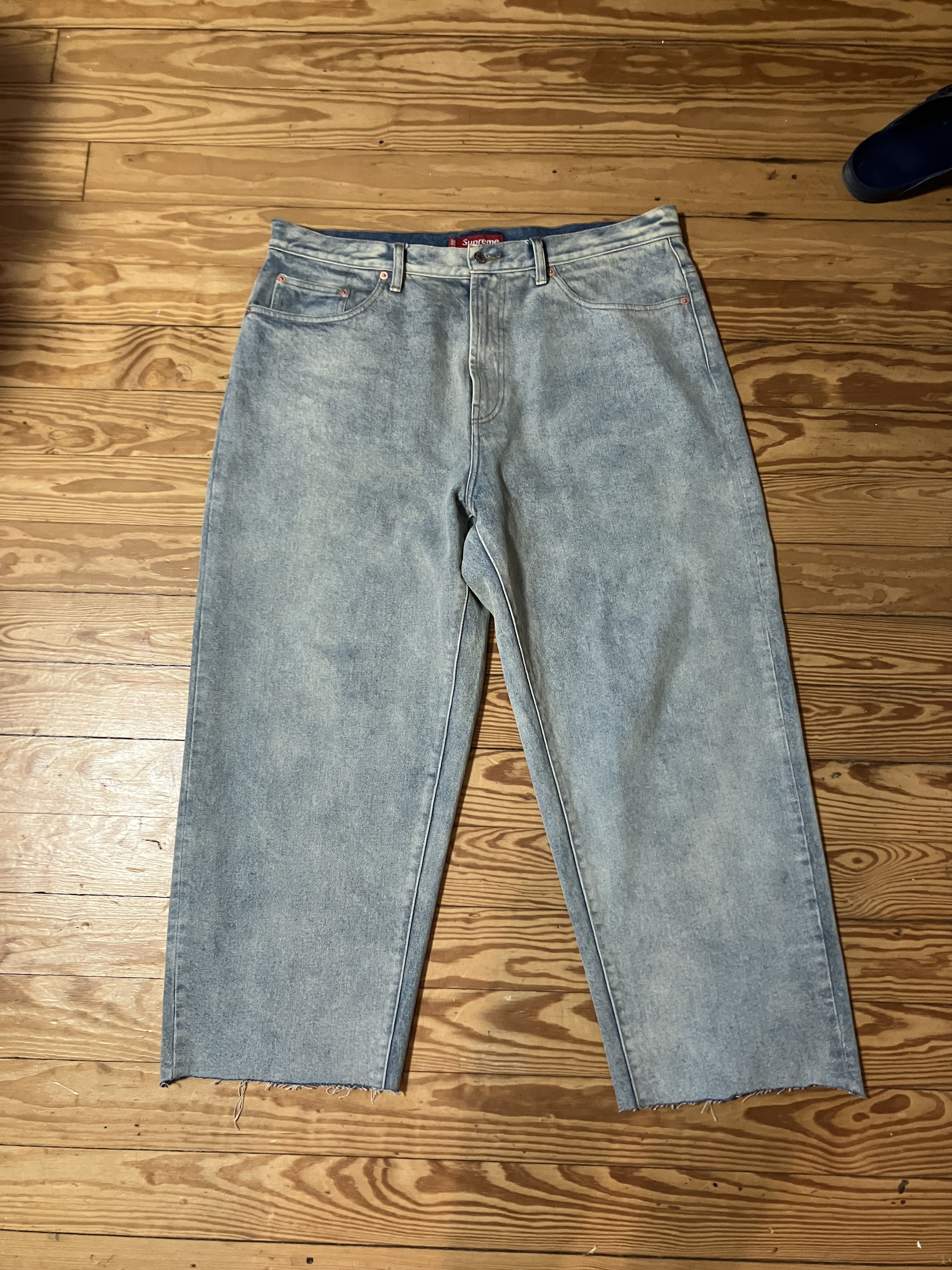 Supreme Supreme Baggy Jeans Dirty Indigo Wash | Grailed