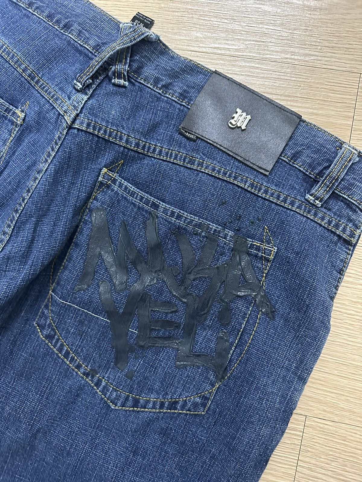 Makaveli × Vintage Rare And Beautiful Vintage Tupac Makaveli Baggy Jorts Denim Size US 40 / EU 56 - 10 Thumbnail