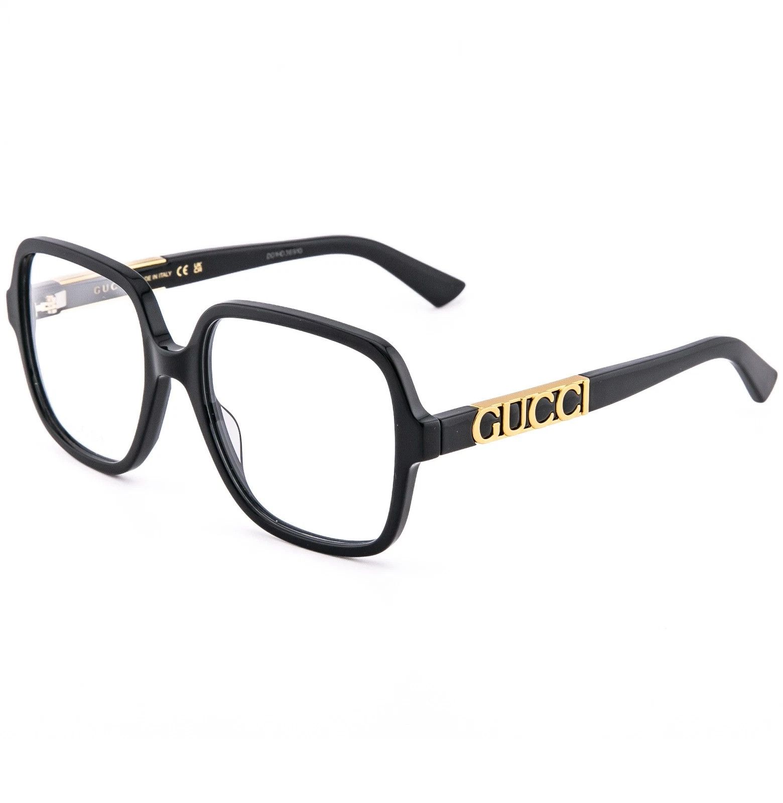 Gucci GUCCI GG1193O 1193 Black Gold Logo Bold Eyeglass 001 Size ONE SIZE - 6 Thumbnail