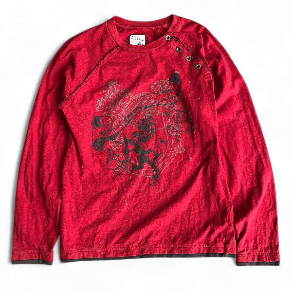 If Six Was Nine 2000s Double Layer Assymetrical longsleeve Tbj not lgb Size US L / EU 52-54 / 3 - 1 Thumbnail