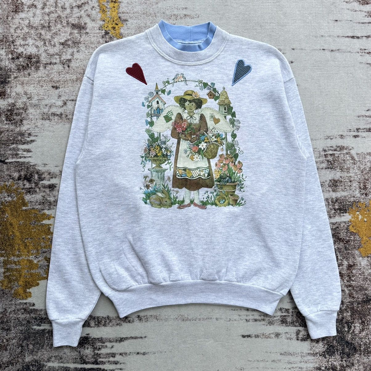 Lee VINTAGE 80S LEE ANGEL COTTAGECORE SWEATSHIRT USA Size US M / EU 48-50 / 2 - 2 Thumbnail