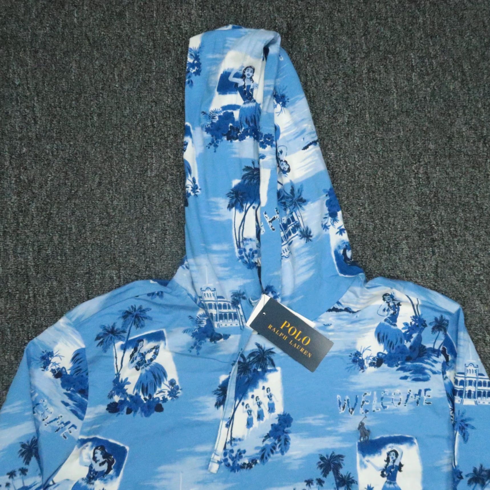 Polo Ralph Lauren VINTAGE Polo Ralph Lauren Hoodie Mens Medium Hawaiian Hula Aloha Lightweight Hooded NWT Size US M / EU 48-50 / 2 - 2 Thumbnail