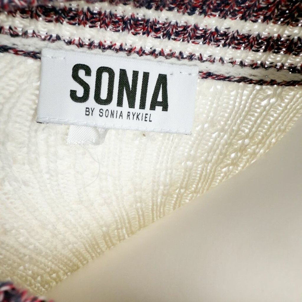 Sonia Rykiel SONIA RYKIEL So Preppy! Designer Knit Crew Neck Sweater sz M Size L / US 10 / IT 46 - 8 Thumbnail
