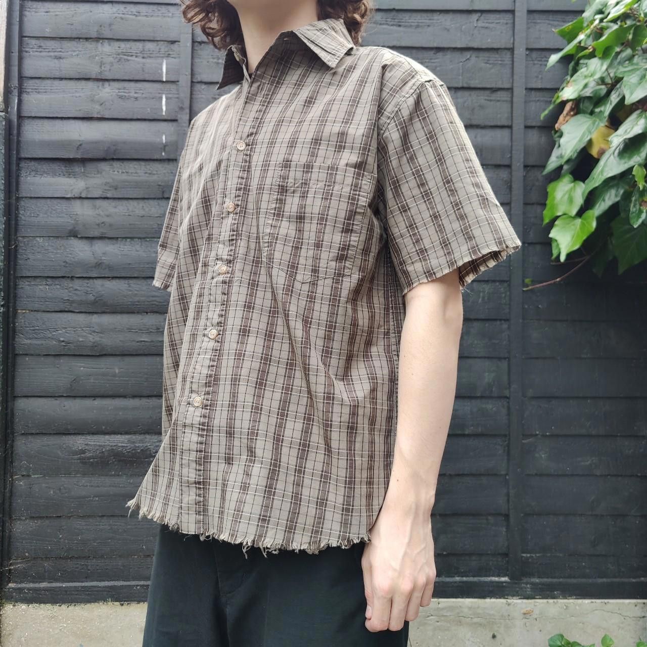 Other Japanese Khaki Distressed Chequered Shirt Size US M / EU 48-50 / 2 - 2 Thumbnail