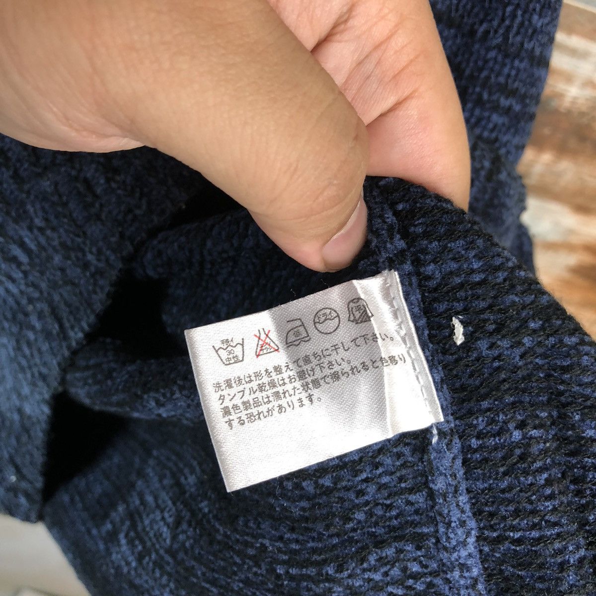 Homespun Knitwear Noble Dark Blue Cardigan Knitwear #A952 Size L / US 10 / IT 46 - 9 Thumbnail