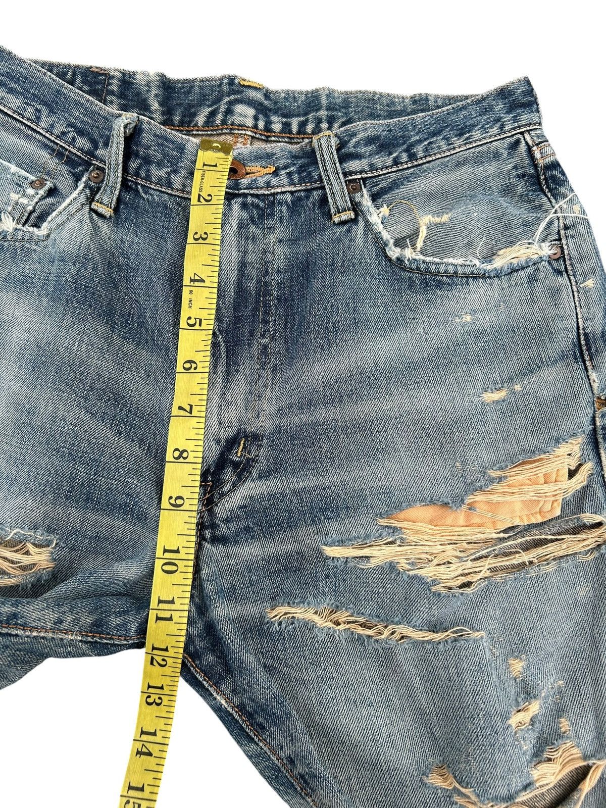 Kapital Thrashed Vintage Edwin 505xx Selvedge Denim Jeans Size US 30 / EU 46 - 16 Thumbnail