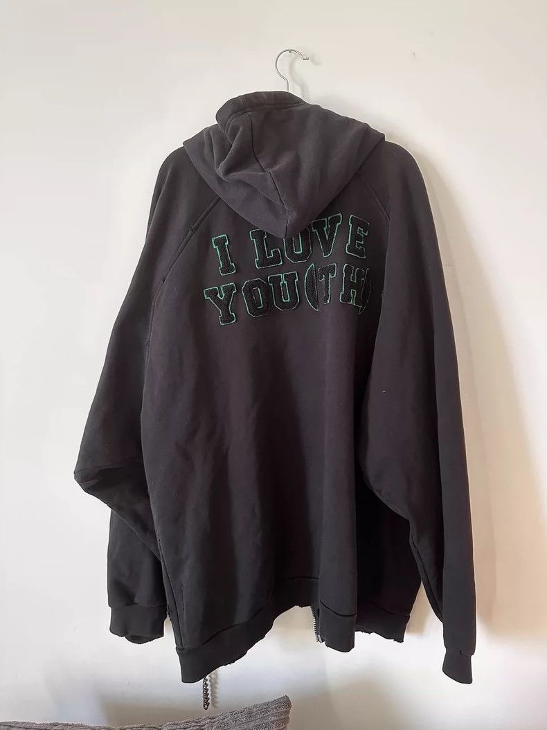 Raf Simons Raf simons Flocking R letter chain zipper damaged hoodie-25 Size US M / EU 48-50 / 2 - 7 Thumbnail