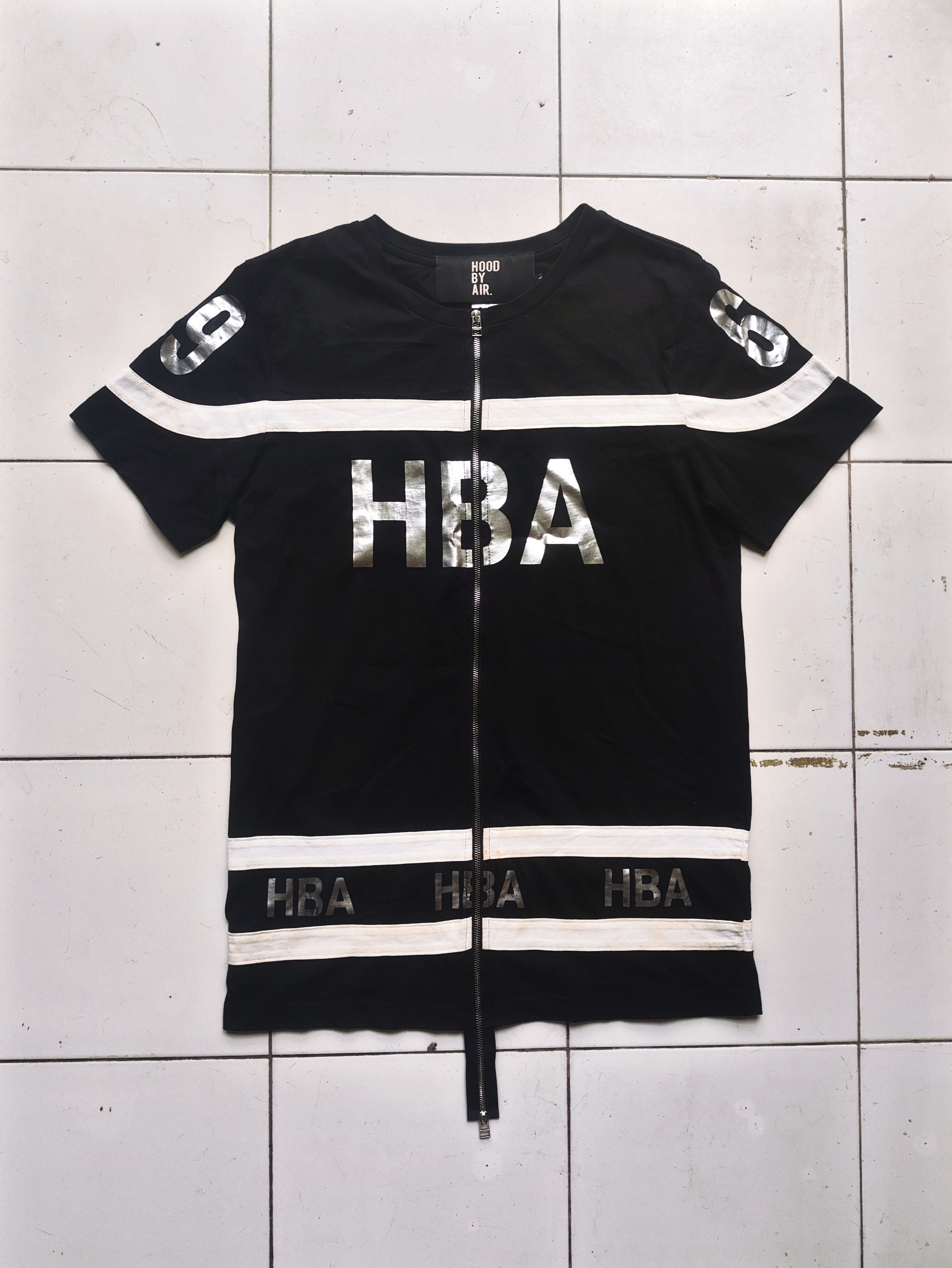 Hood By Air RARE HBA OVERSIZED STRIPED BUTTON SLEEVE TOP | Grailed