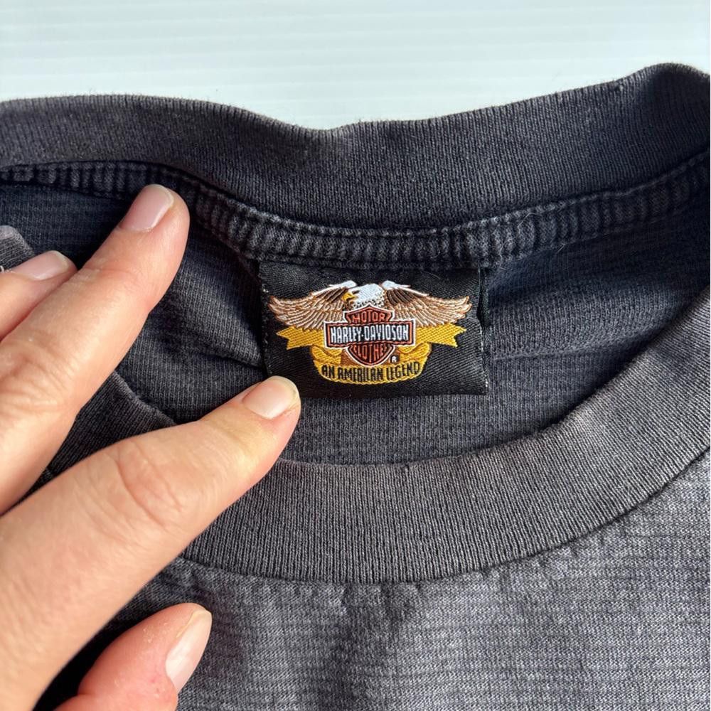 Harley Davidson Vintage Black Harley Davidson Embroidered T-Shirt Size US XL / EU 56 / 4 - 4 Thumbnail