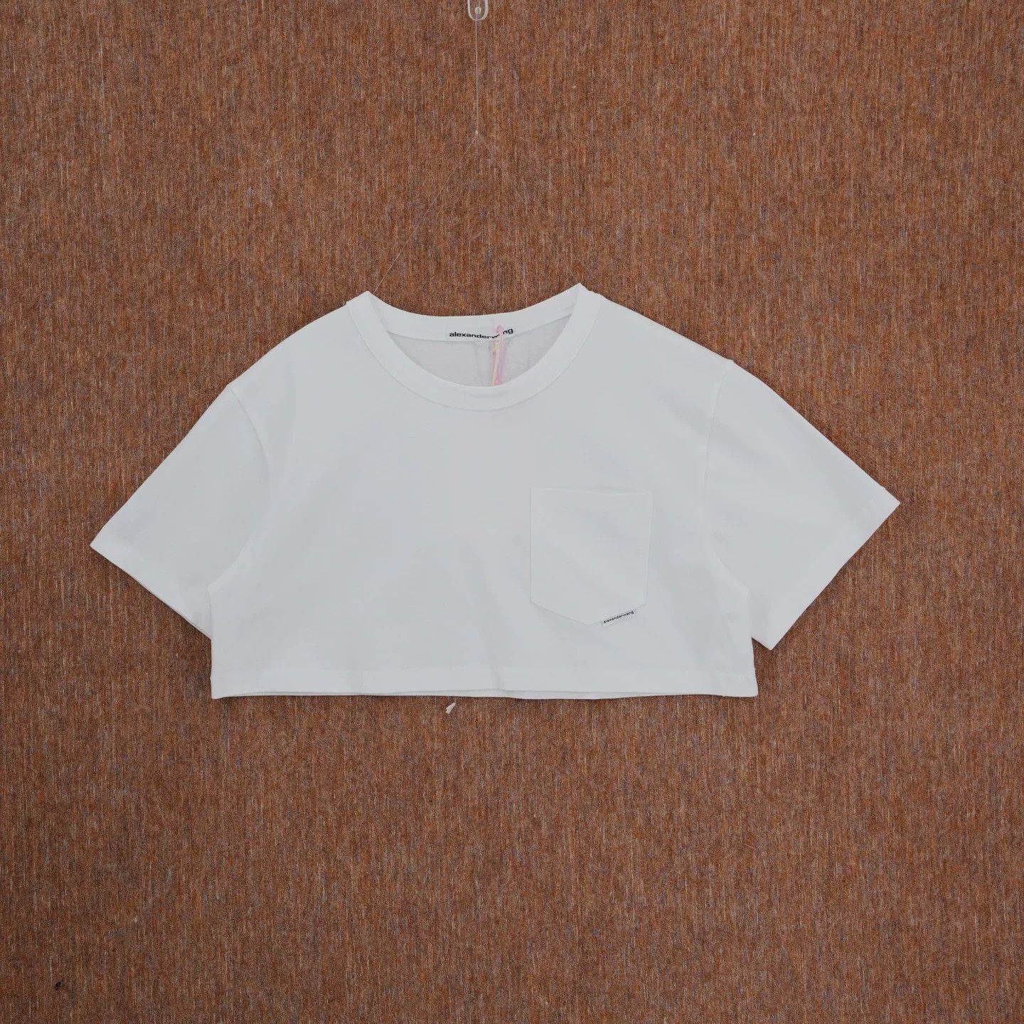 Alexander Wang Alexander Wang Woven Logo Cropped T-shirt Size XS / US 0-2 / IT 36-38 - 1 Thumbnail