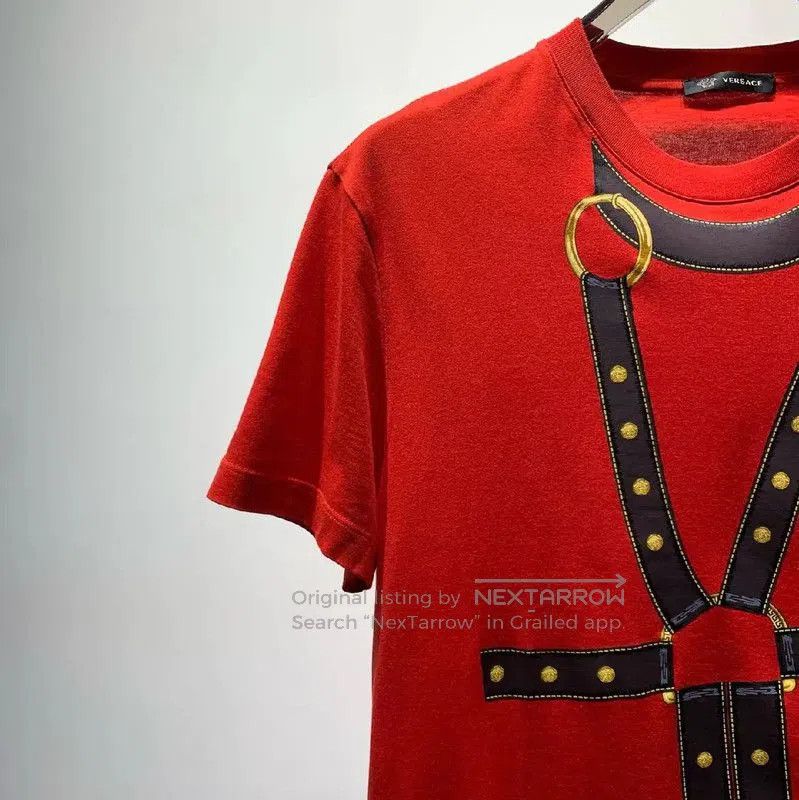 Versace Versace Red Cotton Men's T-Shirt . Size US M / EU 48-50 / 2 - 5 Thumbnail