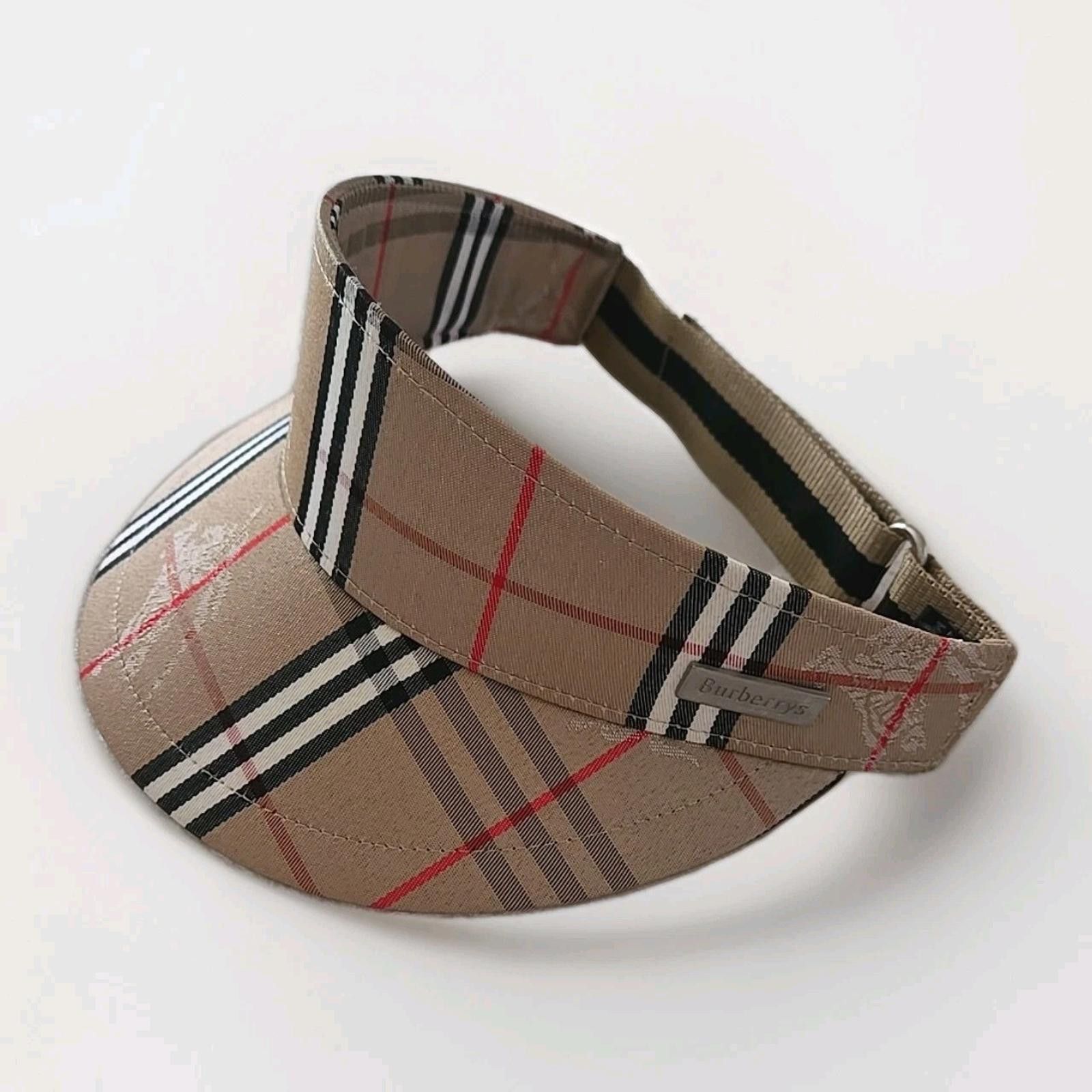 Burberry BURBERRYS Sun Visor Plaid Golf Cap Adjustable Vintage NEW Size ONE SIZE - 2 Thumbnail