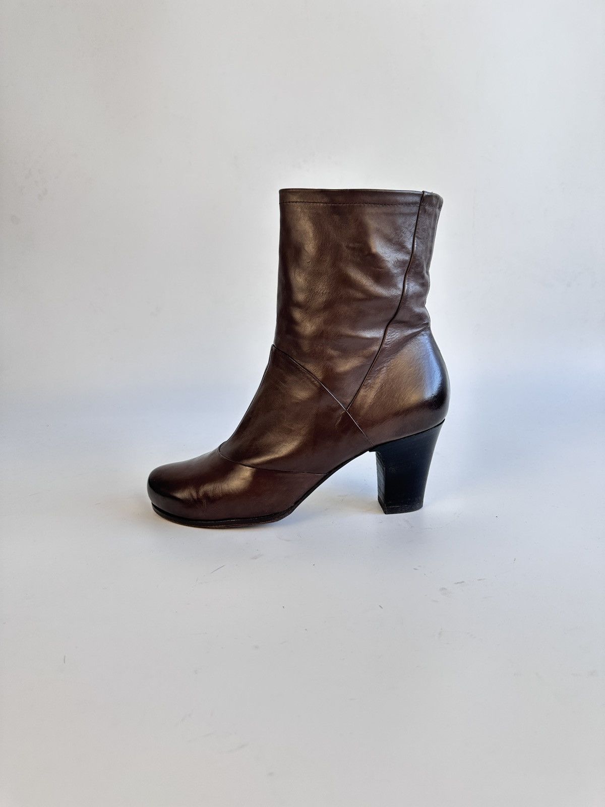 Other Alberto Fermani Brown Leather Ankle Boots Heels Size 37 Size US 7 / IT 37 - 13 Thumbnail