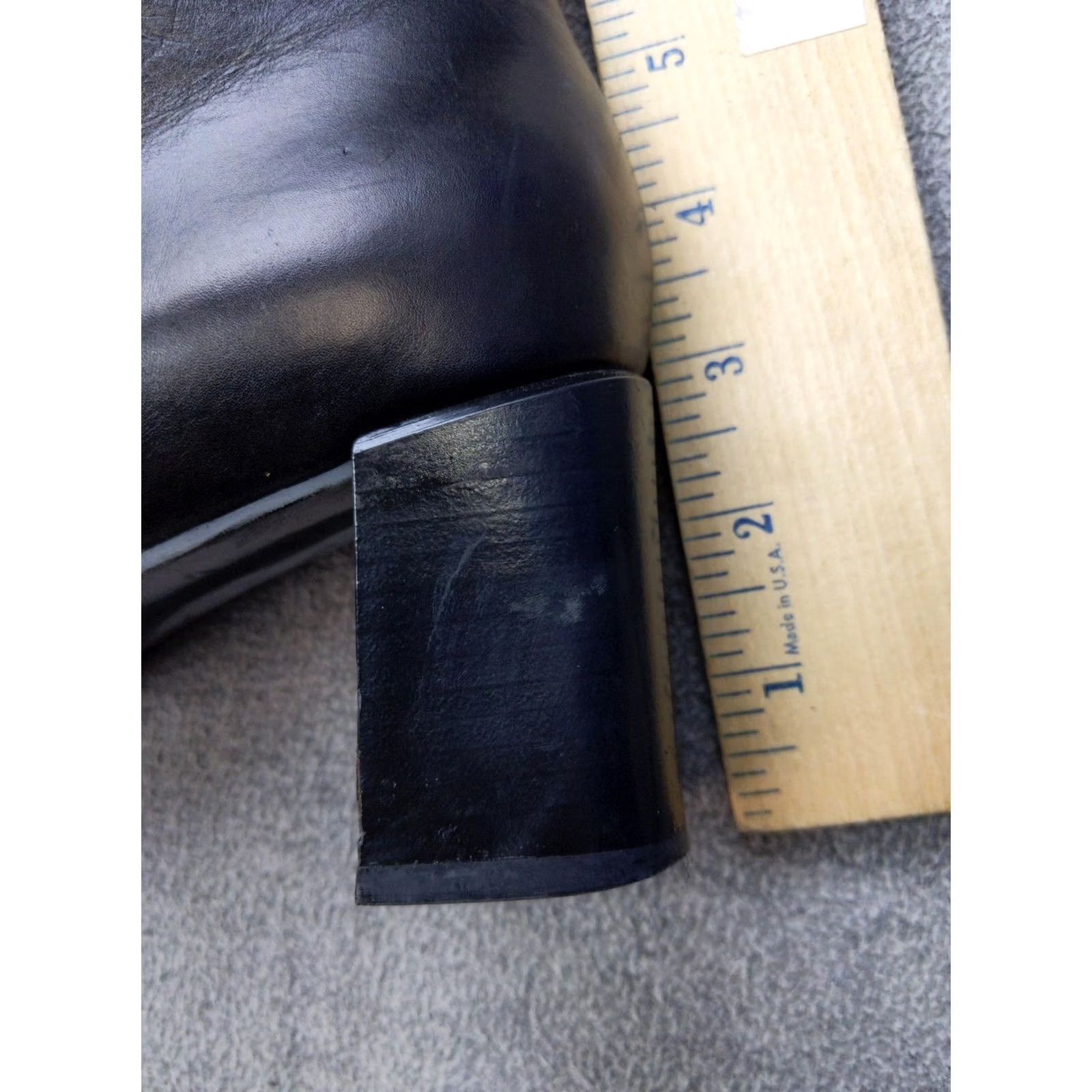 Ecco ECCO Boots Womens Size 7 38 Black Leather Ankle Zip Block Heel Booties Size US 7 / IT 37 - 3 Thumbnail
