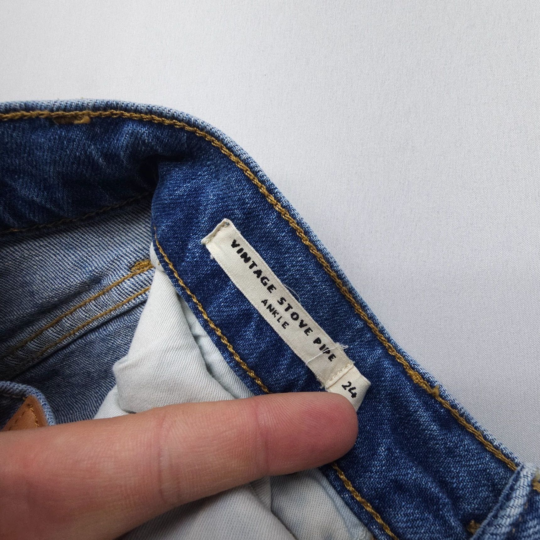 Twin Doves High Rise Ankle Jeans Women Size 24 Blue Stretch Denim USA