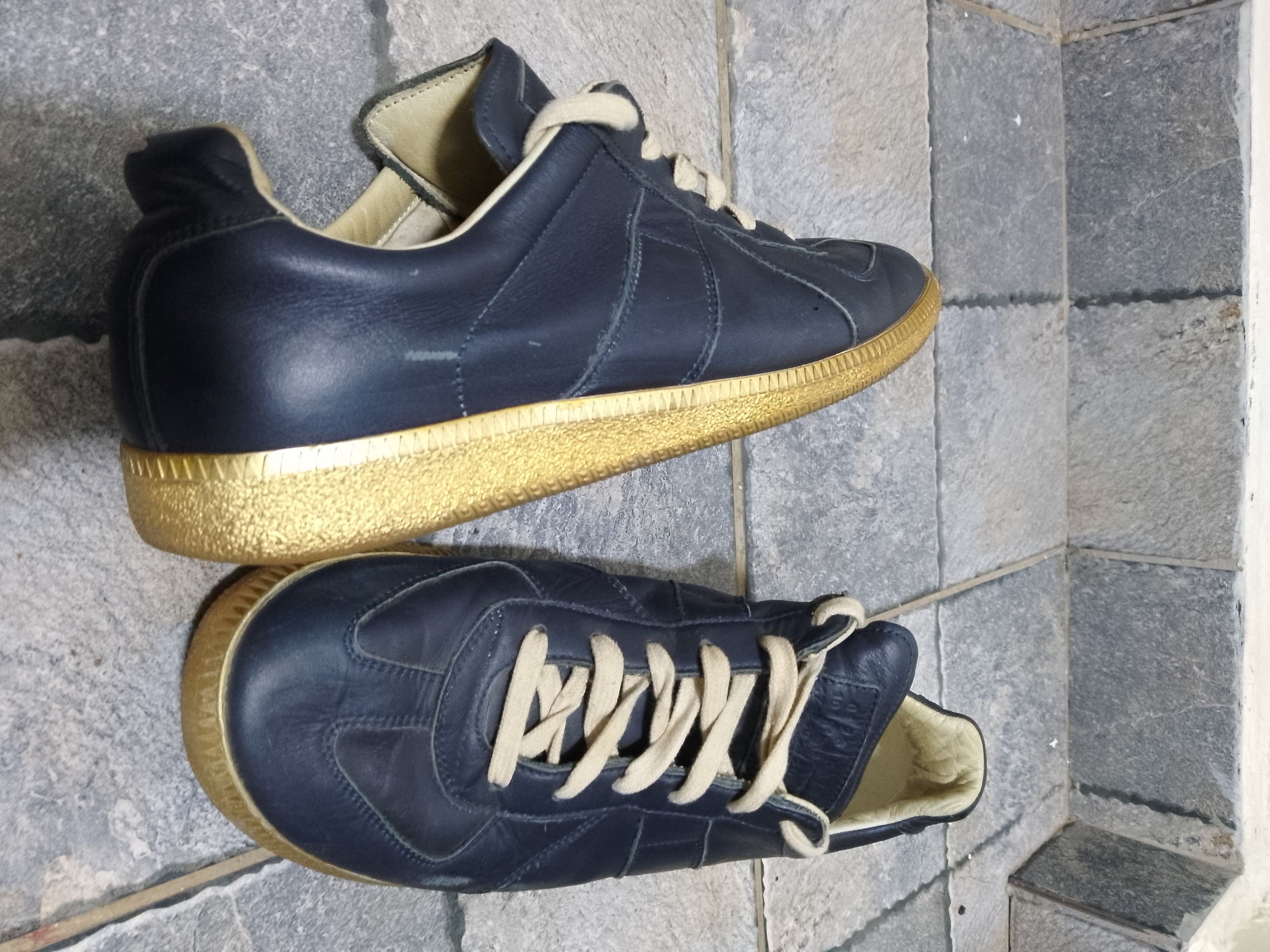 Maison Margiela Maison margiela replica gats leather navy gold sole Size US 9 / EU 42 - 12 Thumbnail