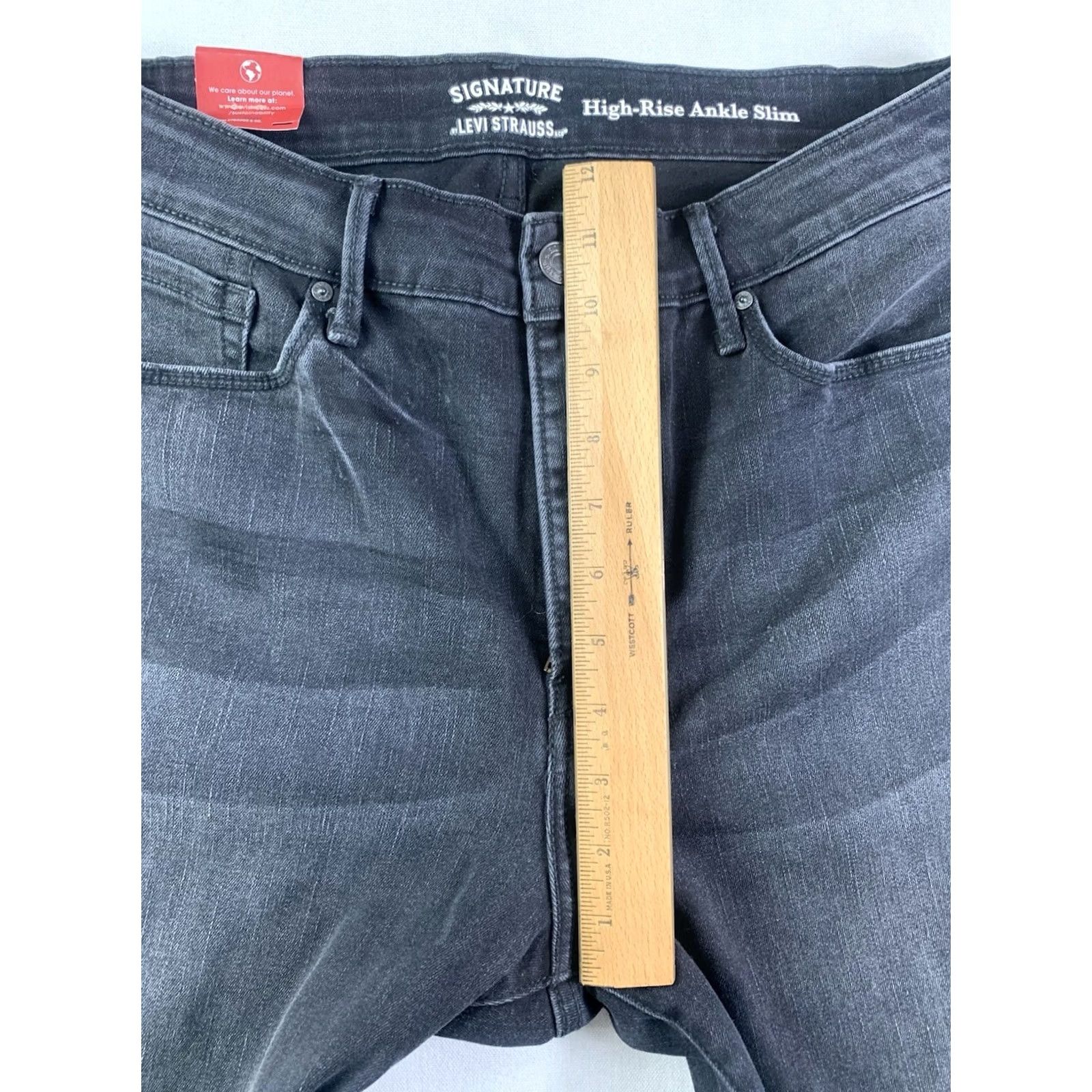 Levi's Levi's Women's Black High-Rise Straight Ankle Jeans Pants 16 Plus 32x25 NWT Size 38" / US 16 / IT 52 - 4 Thumbnail