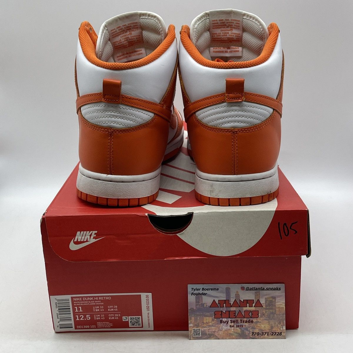 Nike Dunk high sp Syracuse Size US 11 / EU 44 - 3 Thumbnail