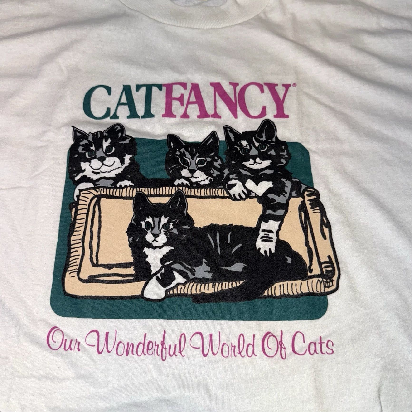 Vintage VTG 80s Screen Stars Cat Fancy Magazine Shirt XL World Of Cats New Single Stitch Size US XL / EU 56 / 4 - 2 Thumbnail