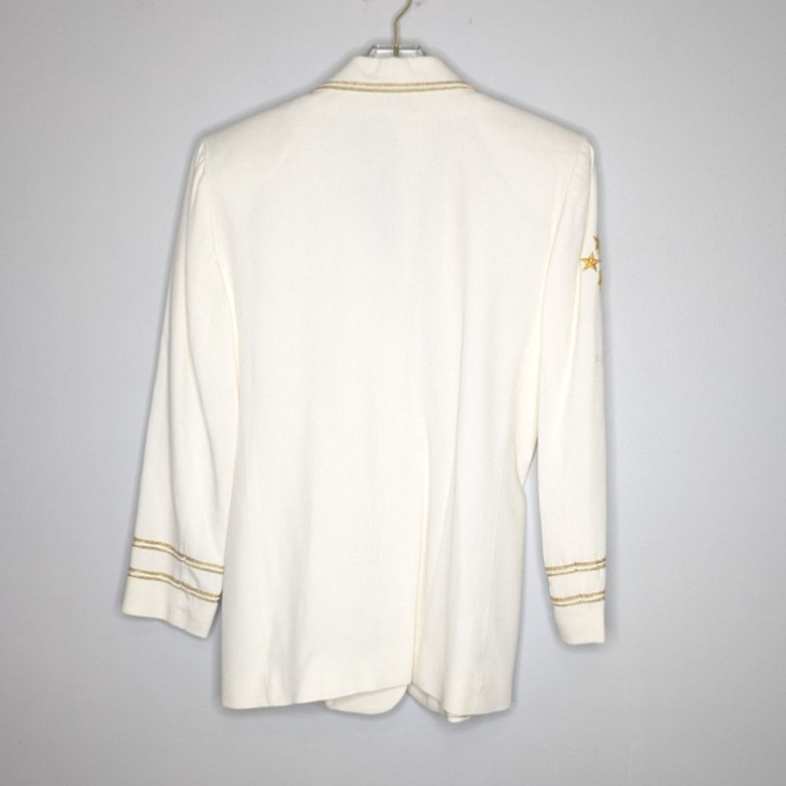 Vintage Vintage Icing Gold Star Embroidered Crest Long Sleeve Blazer Size XS / US 0-2 / IT 36-38 - 2 Thumbnail