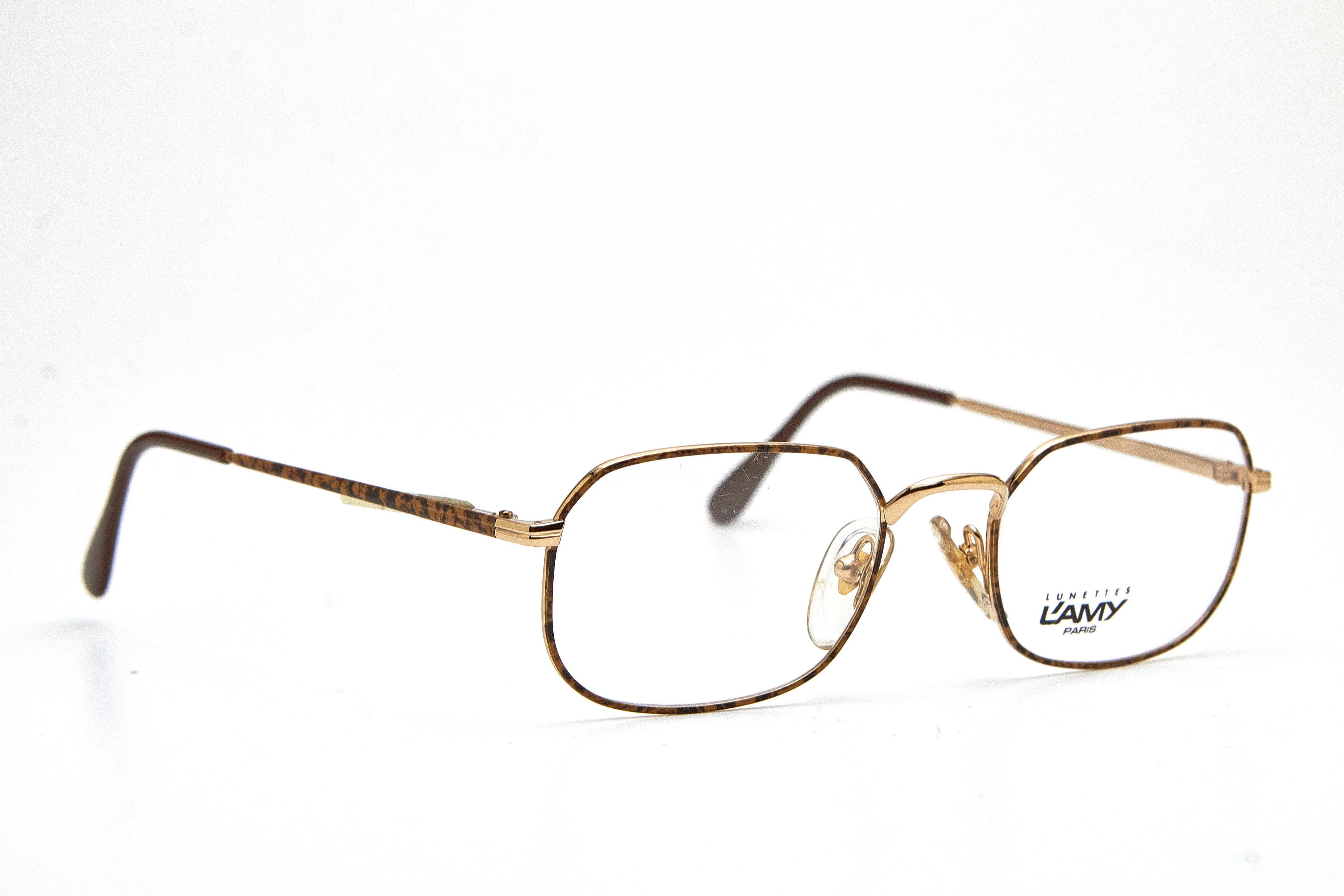 Vintage Old Money L'AMY Gold Tortoise Rectangular Quiet Lux Specs Size ONE SIZE - 5 Thumbnail