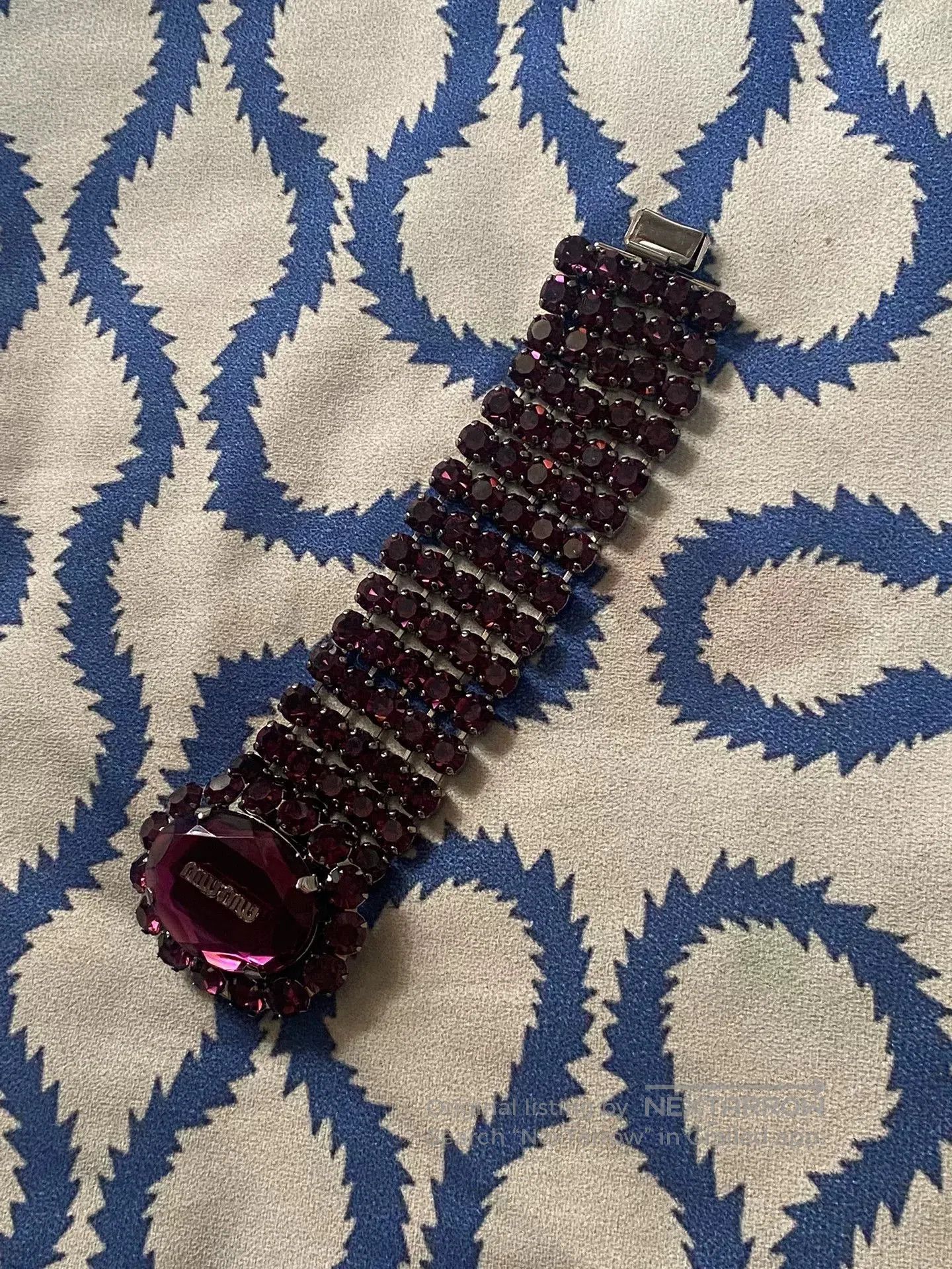 Miu Miu Miu Miu Purple Gemstone Bracelet. Size ONE SIZE - 1 Thumbnail
