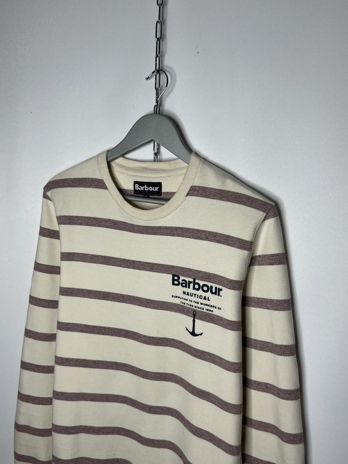 Barbour Barbour Nautical Striped Sweatshirt Jumper Long Sleeve Size US M / EU 48-50 / 2 - 4 Thumbnail