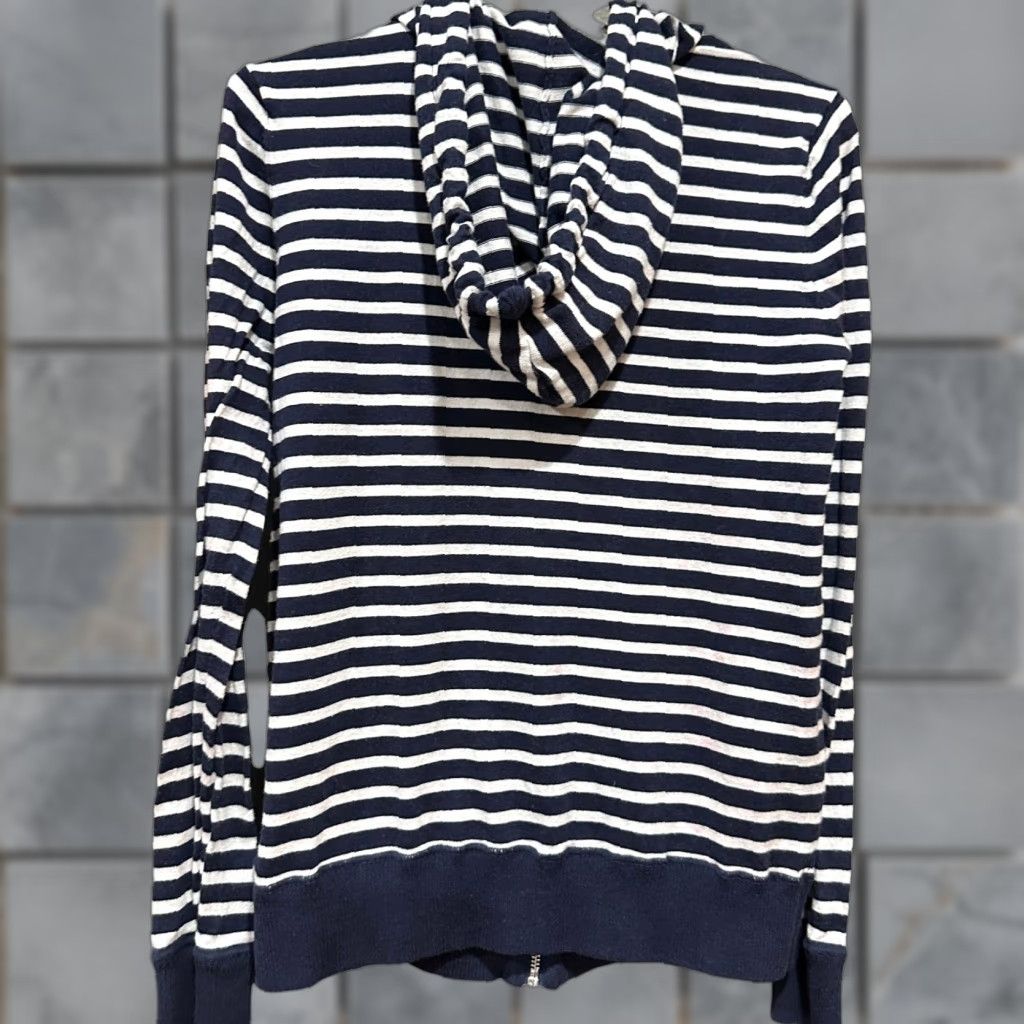 Michael Kors VINTAGE Michael Kors Hoodie Jacket Women S Blue White Pink Striped Hooded Full Zip Pockets Mid-Length Casual 2020s Womens Size S / US 4 / IT 40 - 1 Thumbnail