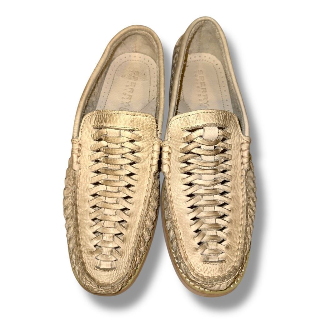 Sperry New Sperry Top Sider Distressed Off-White Woven Loafers Sz 8 Size US 8.5 / EU 41-42 - 2 Thumbnail