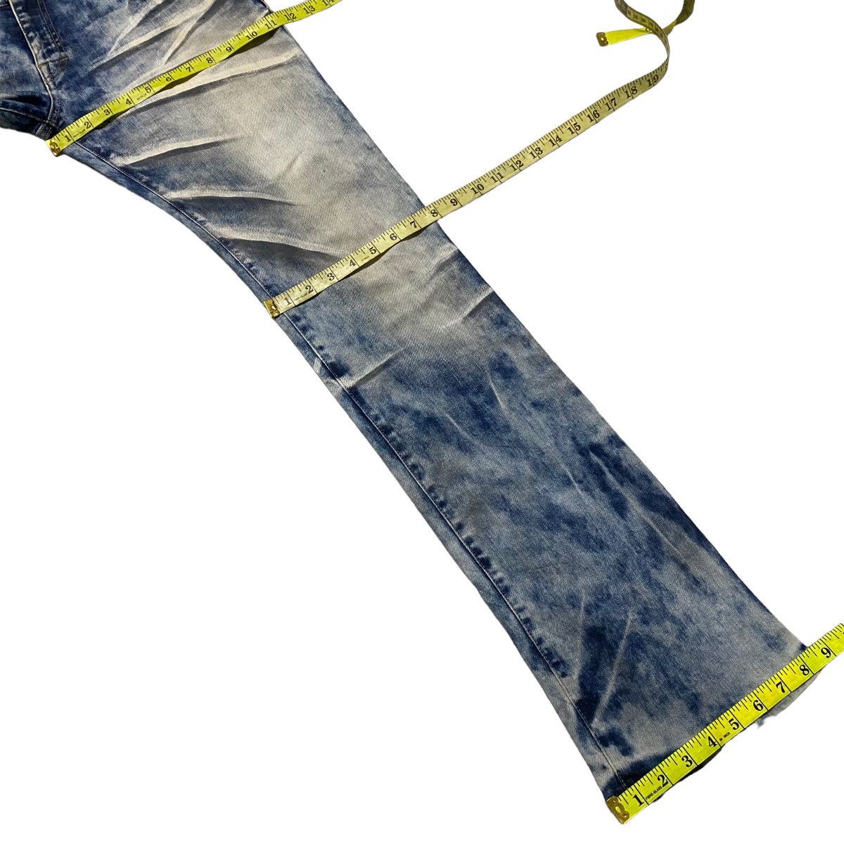 Tornado Mart Tornado Mart Acid Wash whisker Denim Wolf Cut Flare Jeans Size US 32 / EU 48 - 21 Thumbnail