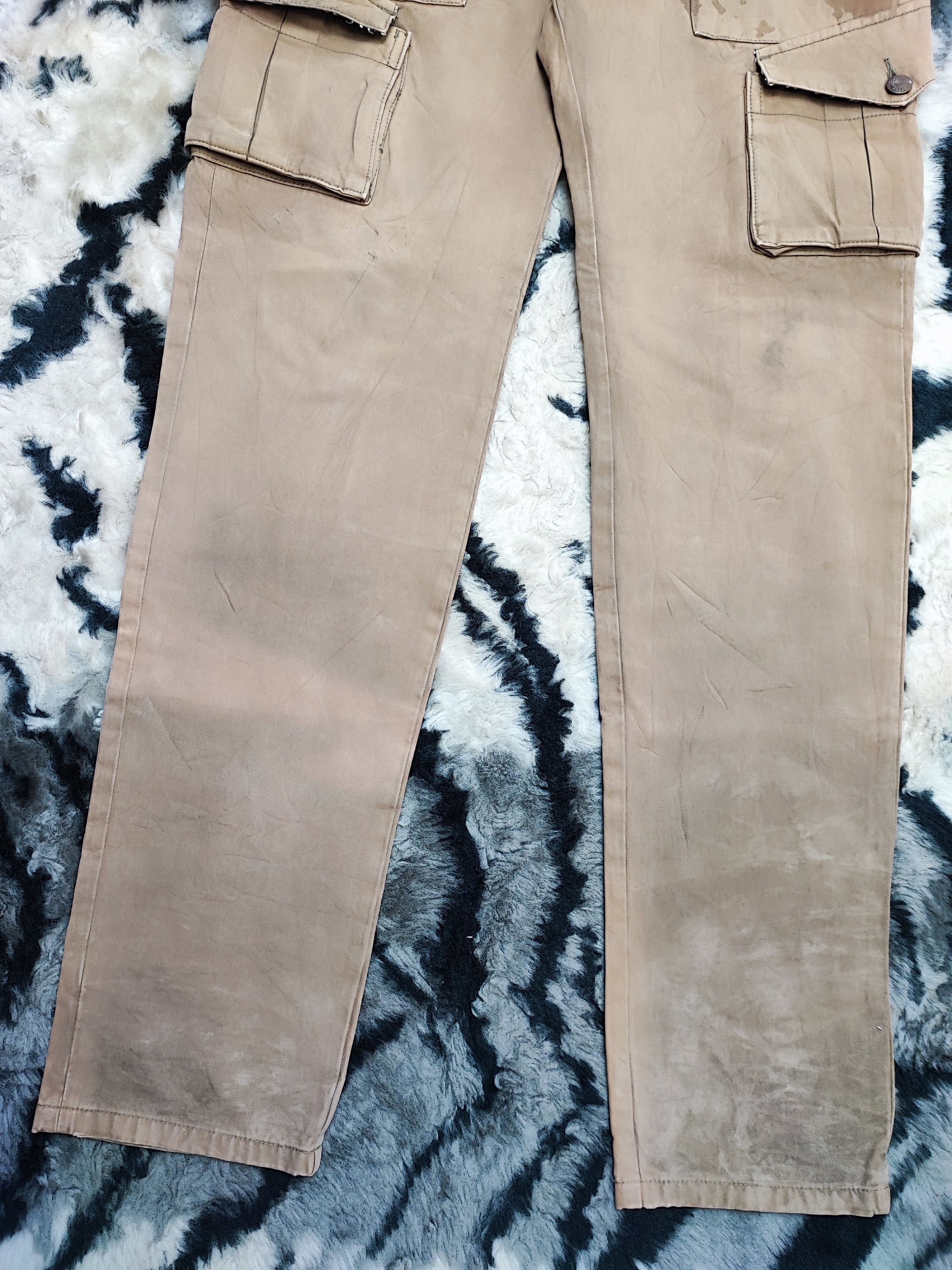 Le Grande Bleu (L.G.B.) PPFM Bondage Distressed Brown Cargo Pants Size US 32 / EU 48 - 4 Thumbnail