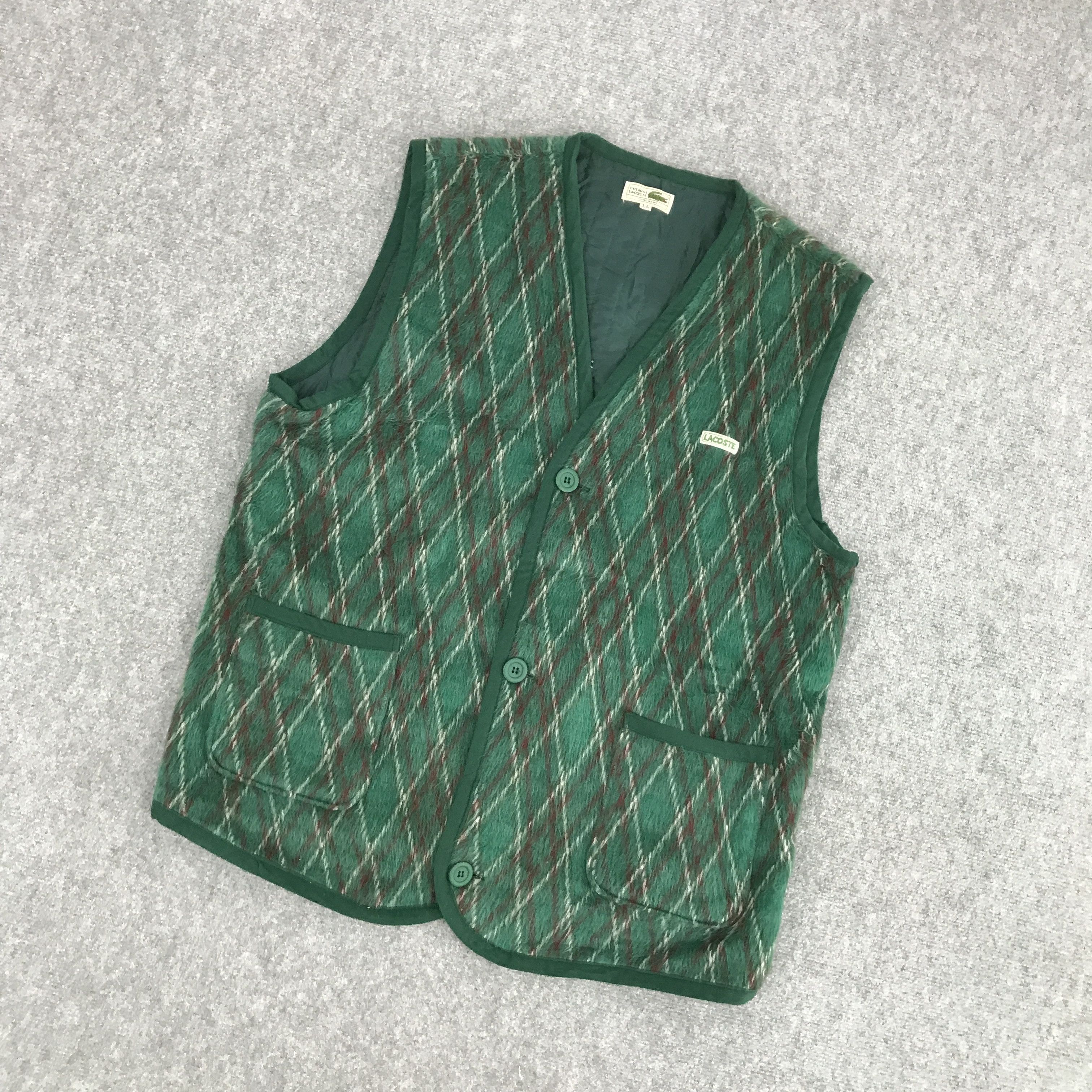 Japanese Brand × Lacoste LACOSTE NAVAJO WOOL BUTTON VESTS Size US L / EU 52-54 / 3 - 5 Thumbnail