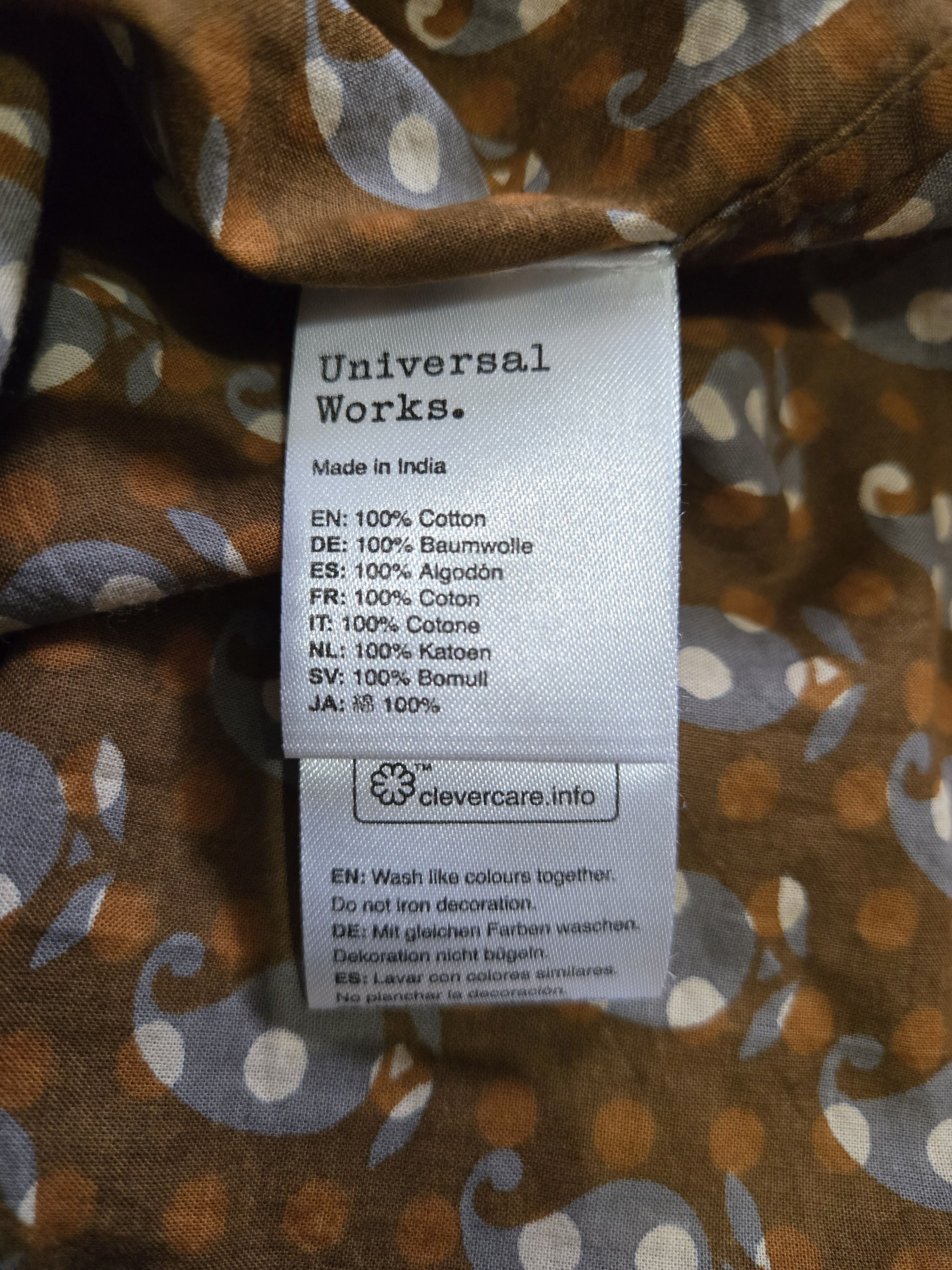 Universal Works Universal Works S Brown Paisley Road Shirt Size US S / EU 44-46 / 1 - 3 Thumbnail