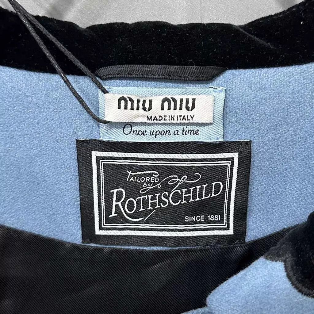 Miu Miu MIU MIU women's black blue colorblocked wool jacket 42 Size M / US 6-8 / IT 42-44 - 5 Thumbnail