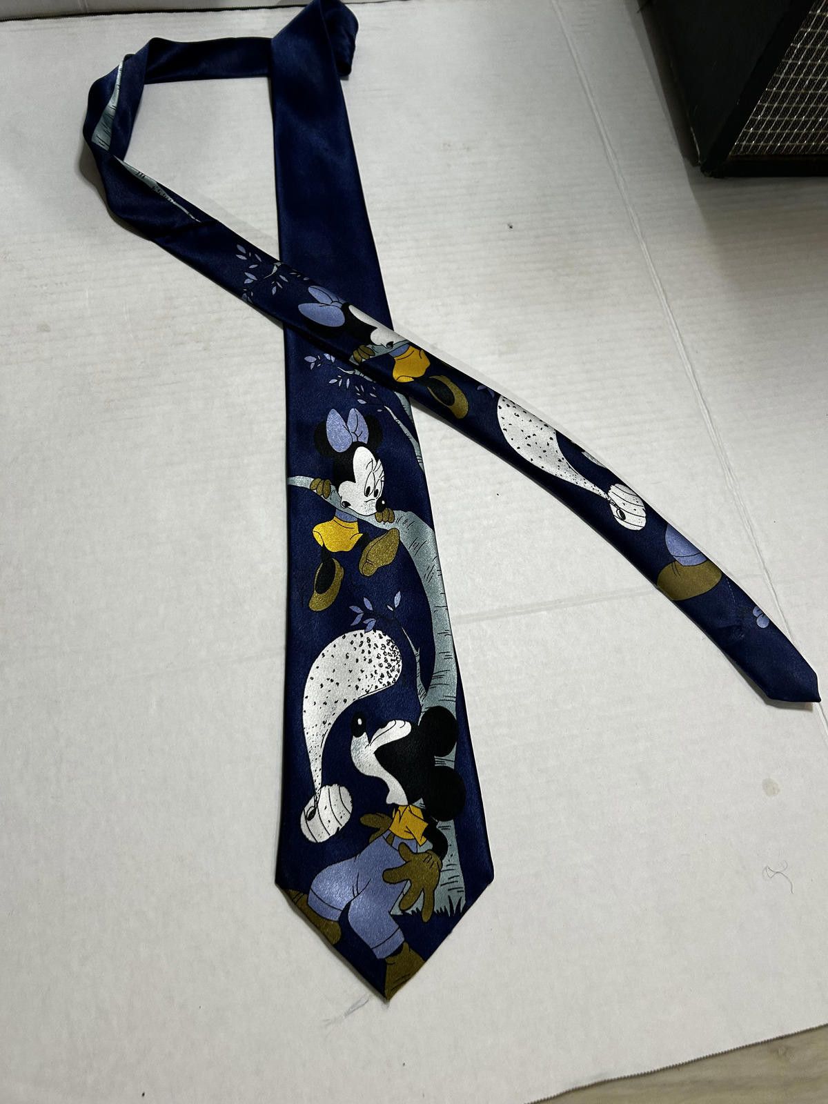 Disney Vintage 90s Disney Mickey & Minnie Mouse SAtinNecktie Size ONE SIZE - 4 Thumbnail