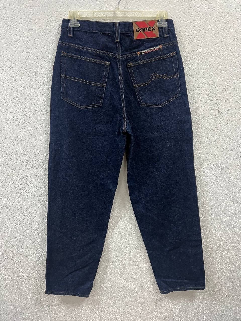 Avirex × Jean × Vintage Vintage 90s Avirex USA Baggy Big Boy Dark Blue Denim Jeans Size US 32 / EU 48 - 4 Thumbnail