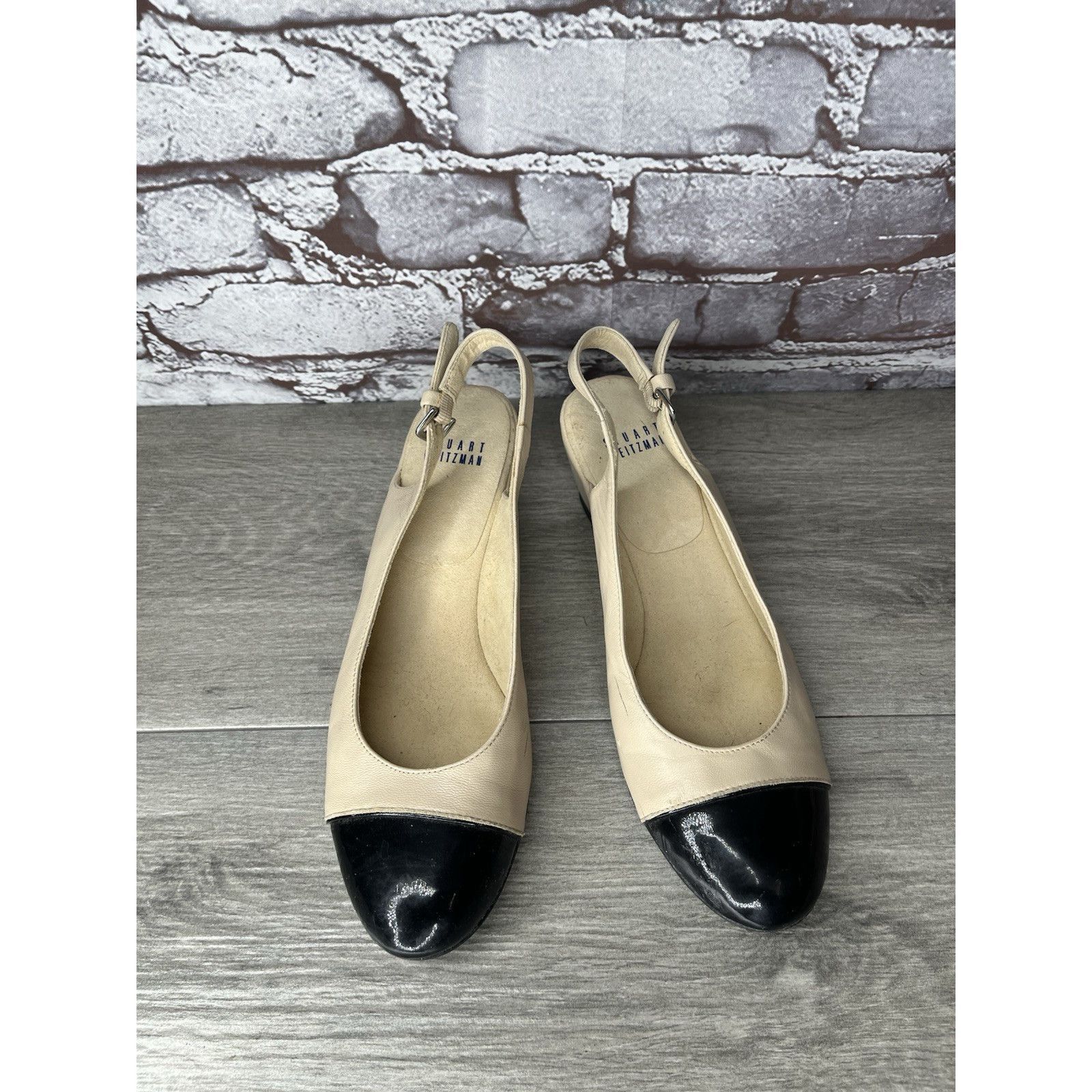 Stuart Weitzman STUART WEITZMAN Black Patent Cap Blush Pink Leather Ankle St Size US 7 / IT 37 - 19 Thumbnail
