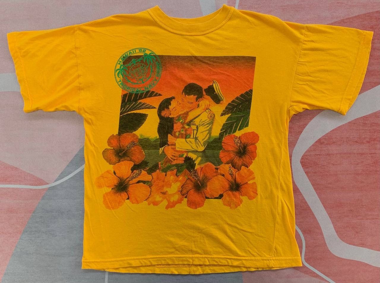 Army Of Me Rare Vintage Hawaii 52’ Tropical Navy Corp Tees Size US M / EU 48-50 / 2 - 1 Thumbnail